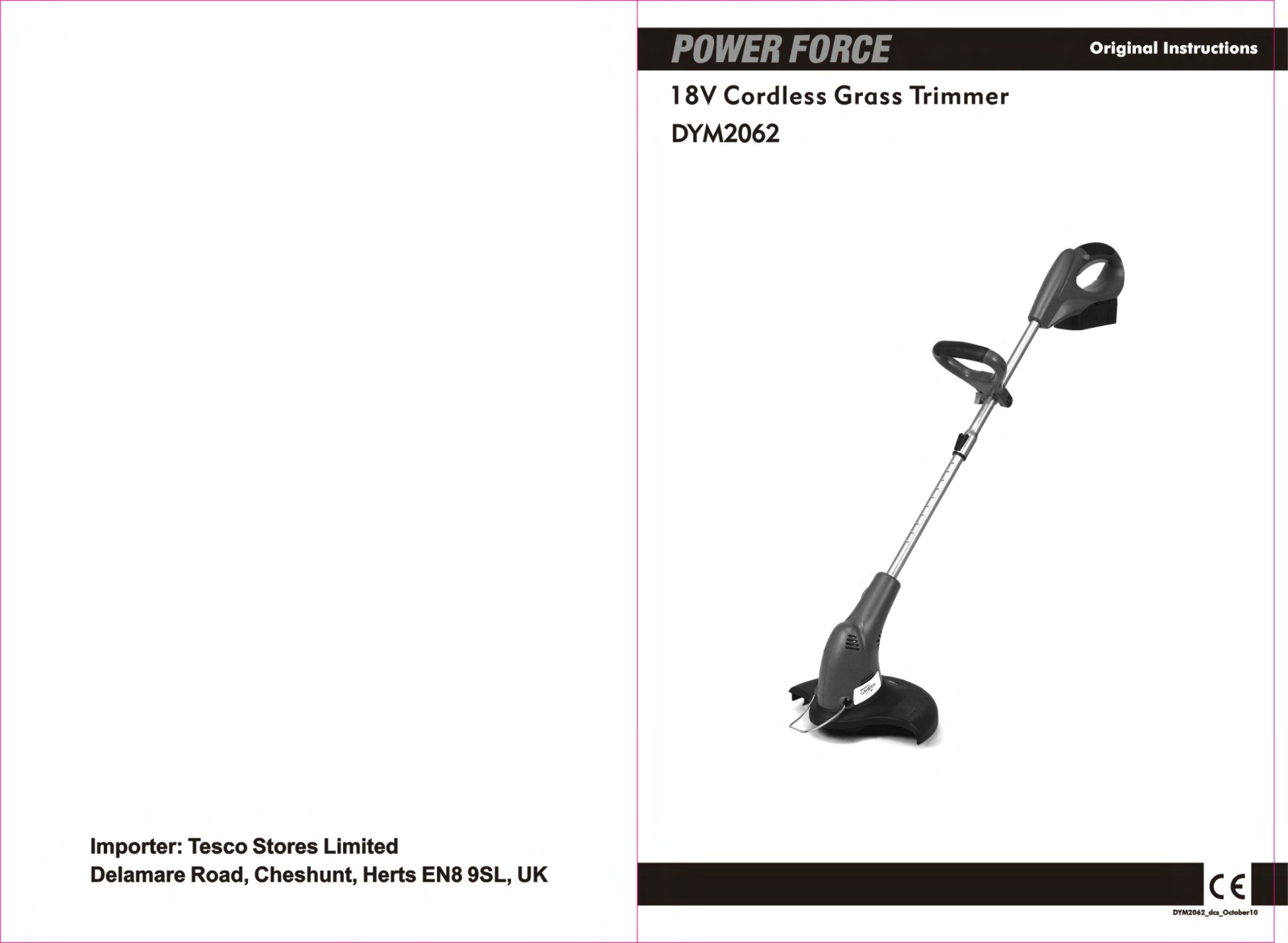 Power Force DYM2062 User Manual