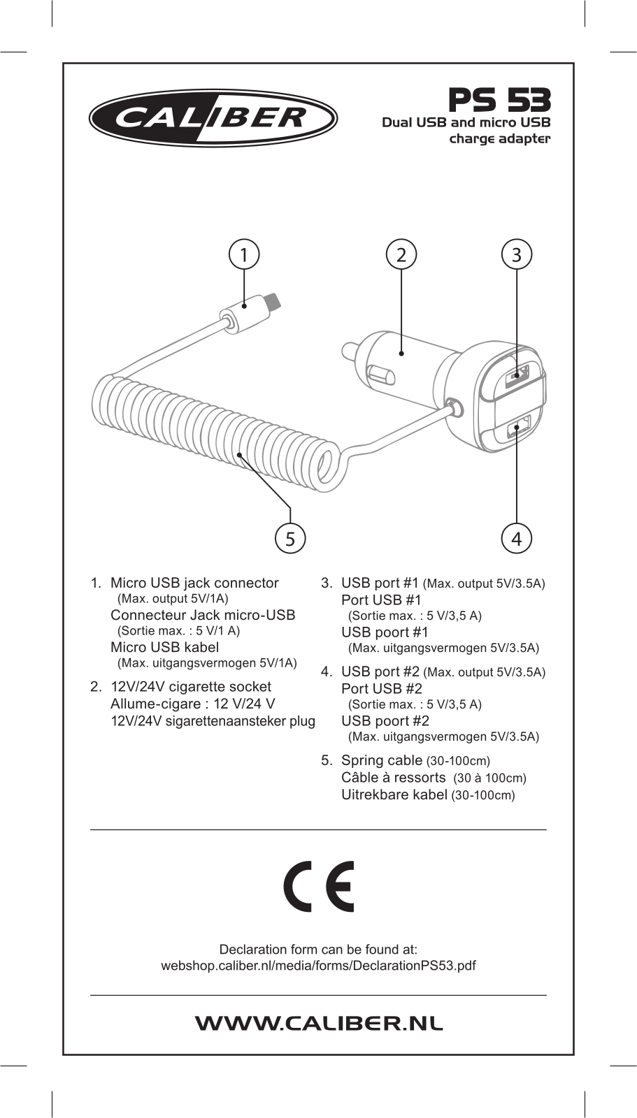 Caliber PS 53 User Manual