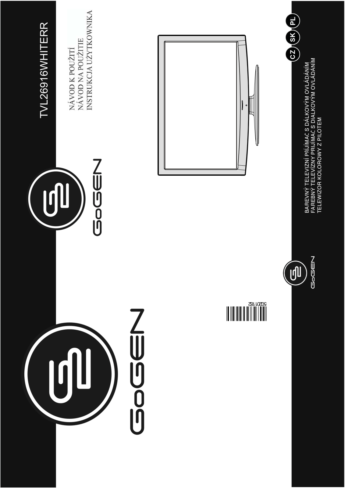 GoGEN TVL26916WHITERR User Manual