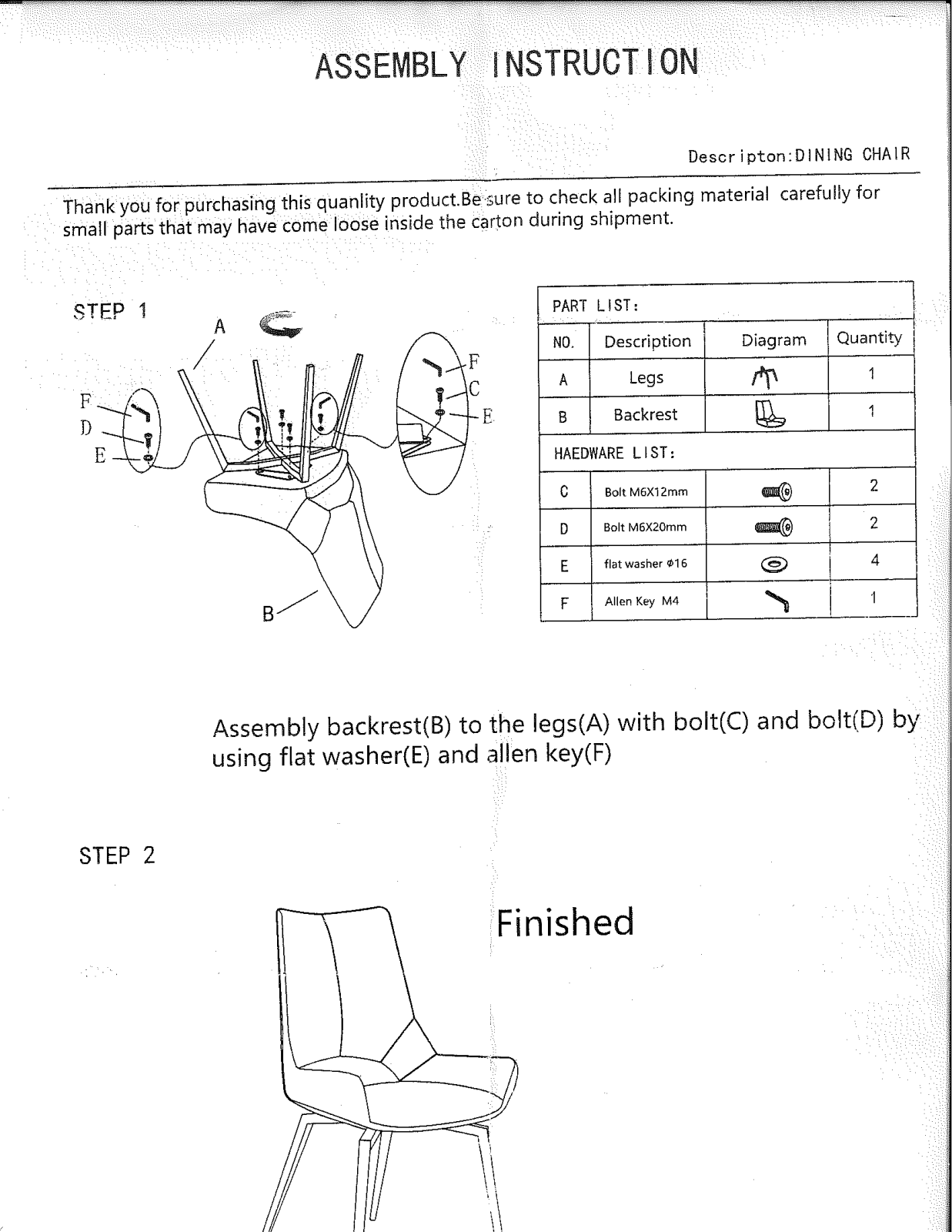 Brayden Studio BSTU3312 Assembly Instructions