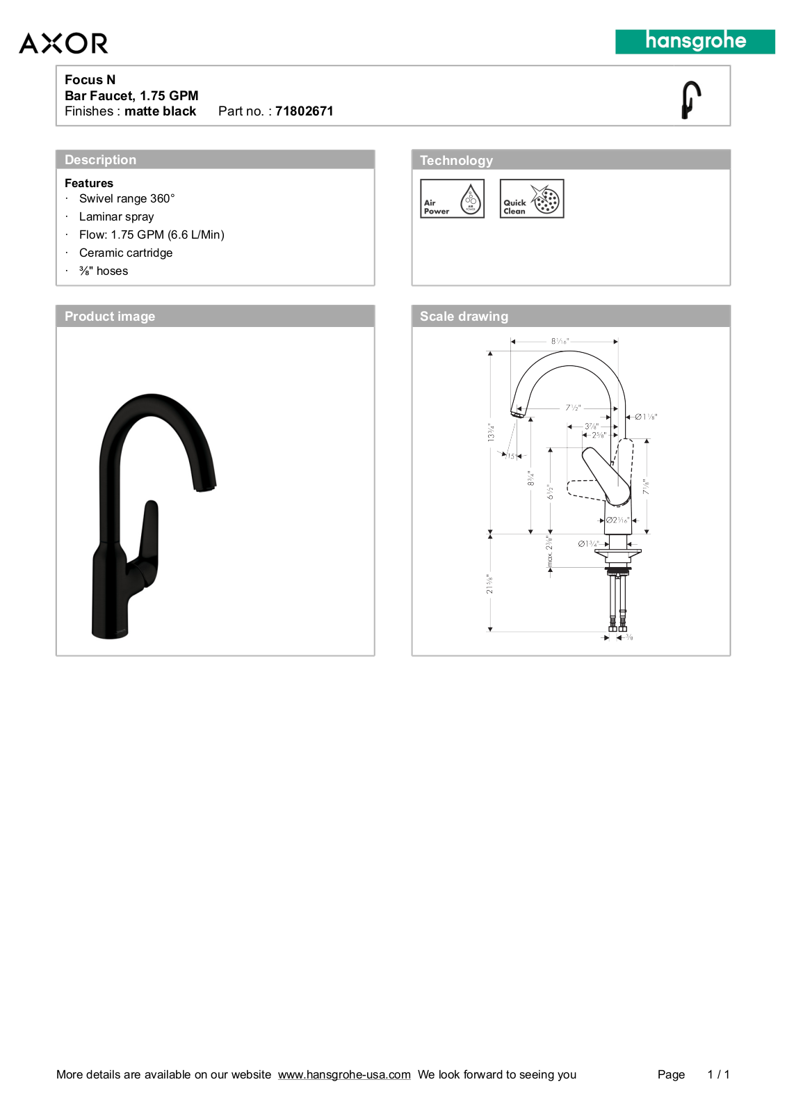 Hansgrohe GCDC1894 Specifications - ManualMachine.com
