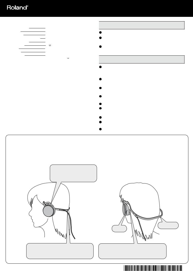 Roland RH-L20 User Manual