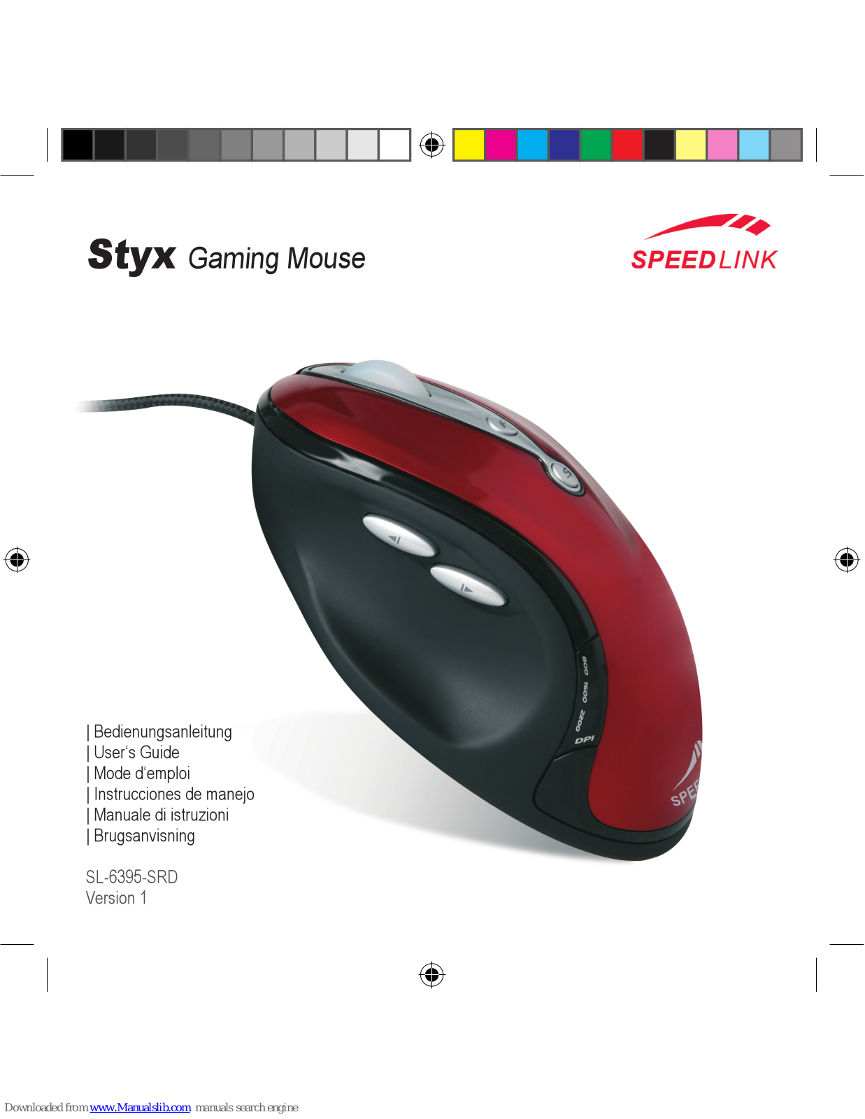 SpeedLink Styx SL-6395-SRD User Manual