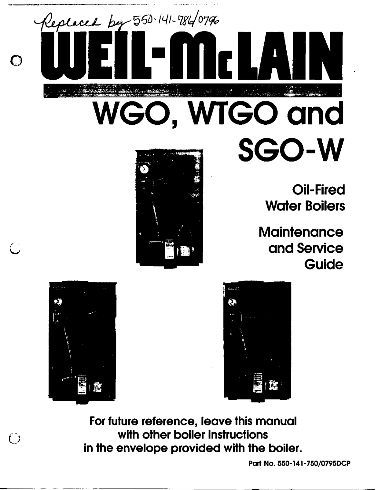 Weil-McLain WTGO User Manual