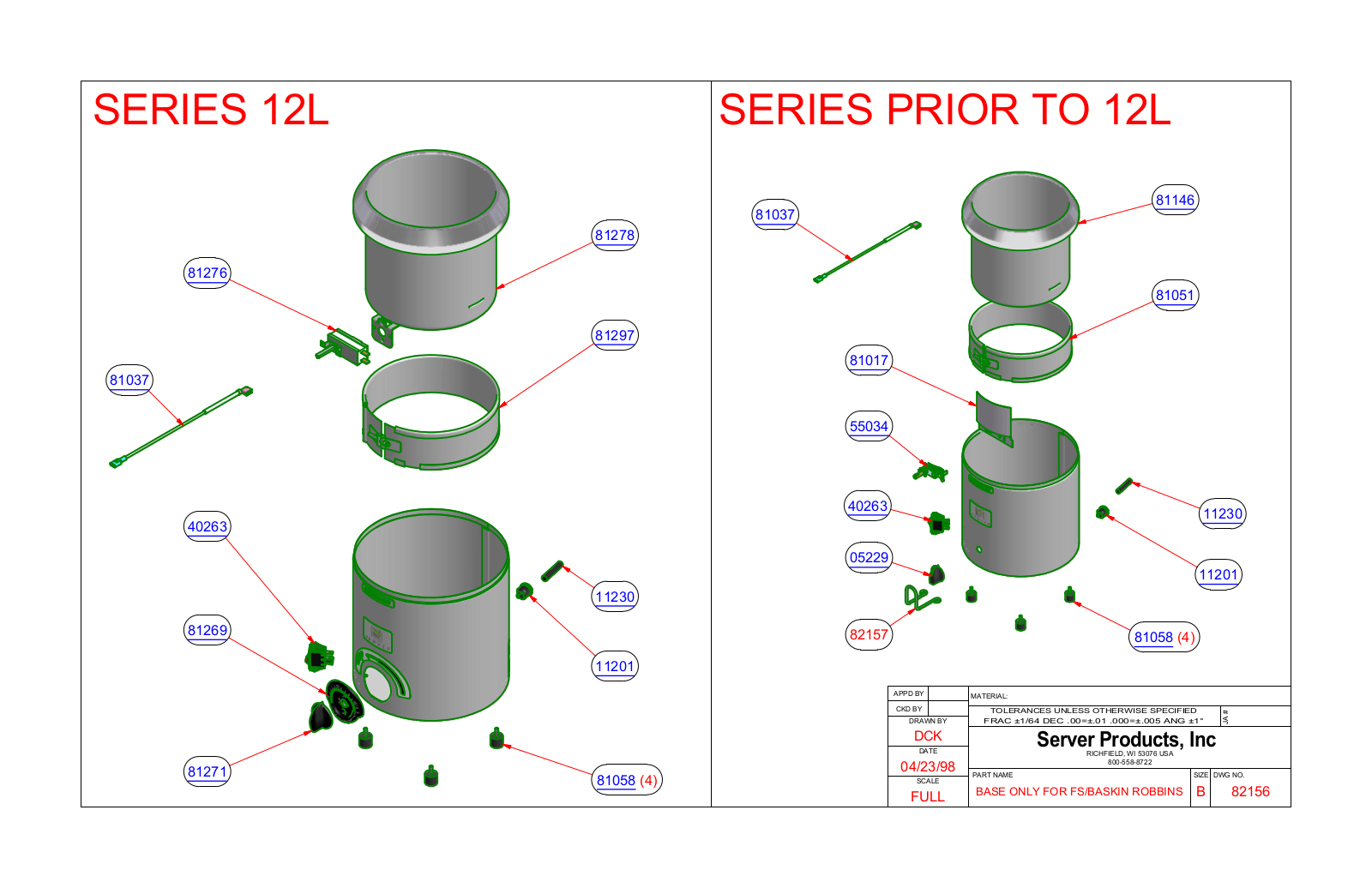 Server 82156 Parts Manual