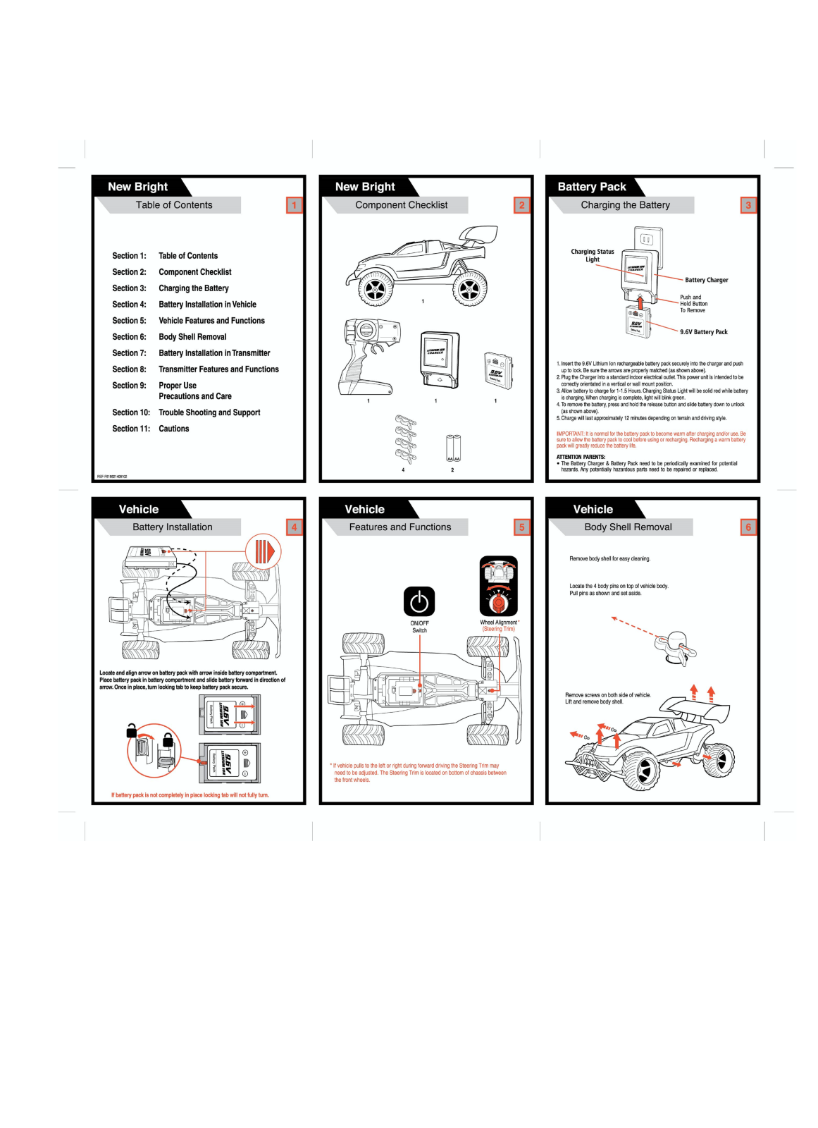 New Bright Co GF615HNRR, GF96SNRR User Manual