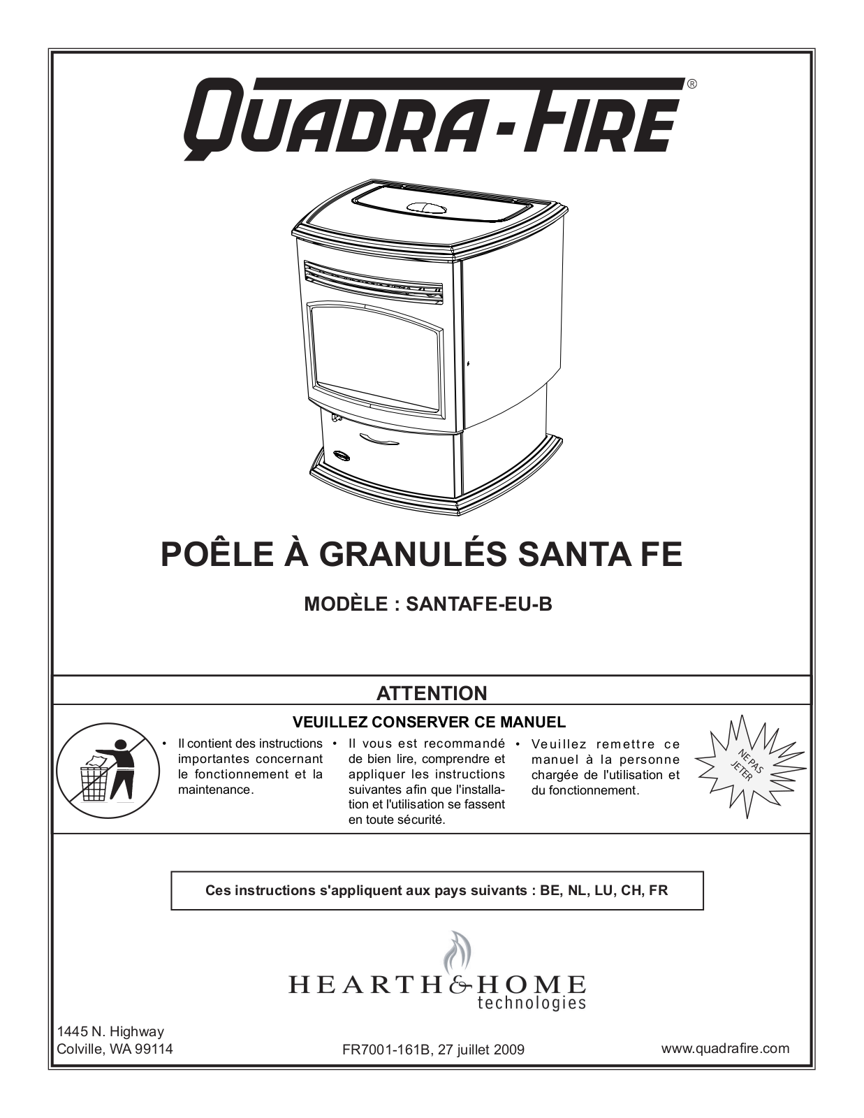 QUADRA FIRE SANTAFE-EU-B User Manual