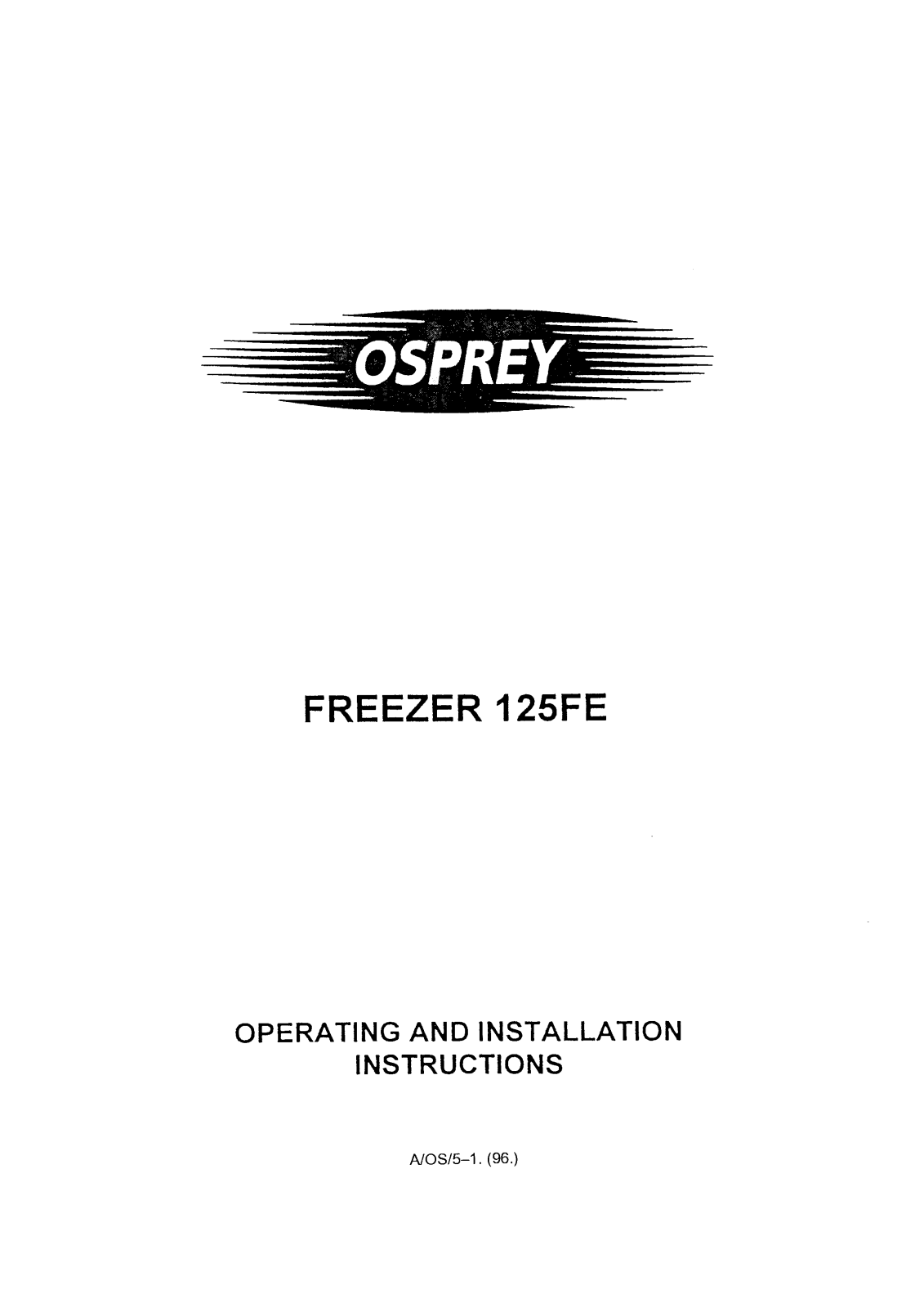 TRICITY BENDIX 125FE (Osprey) User Manual