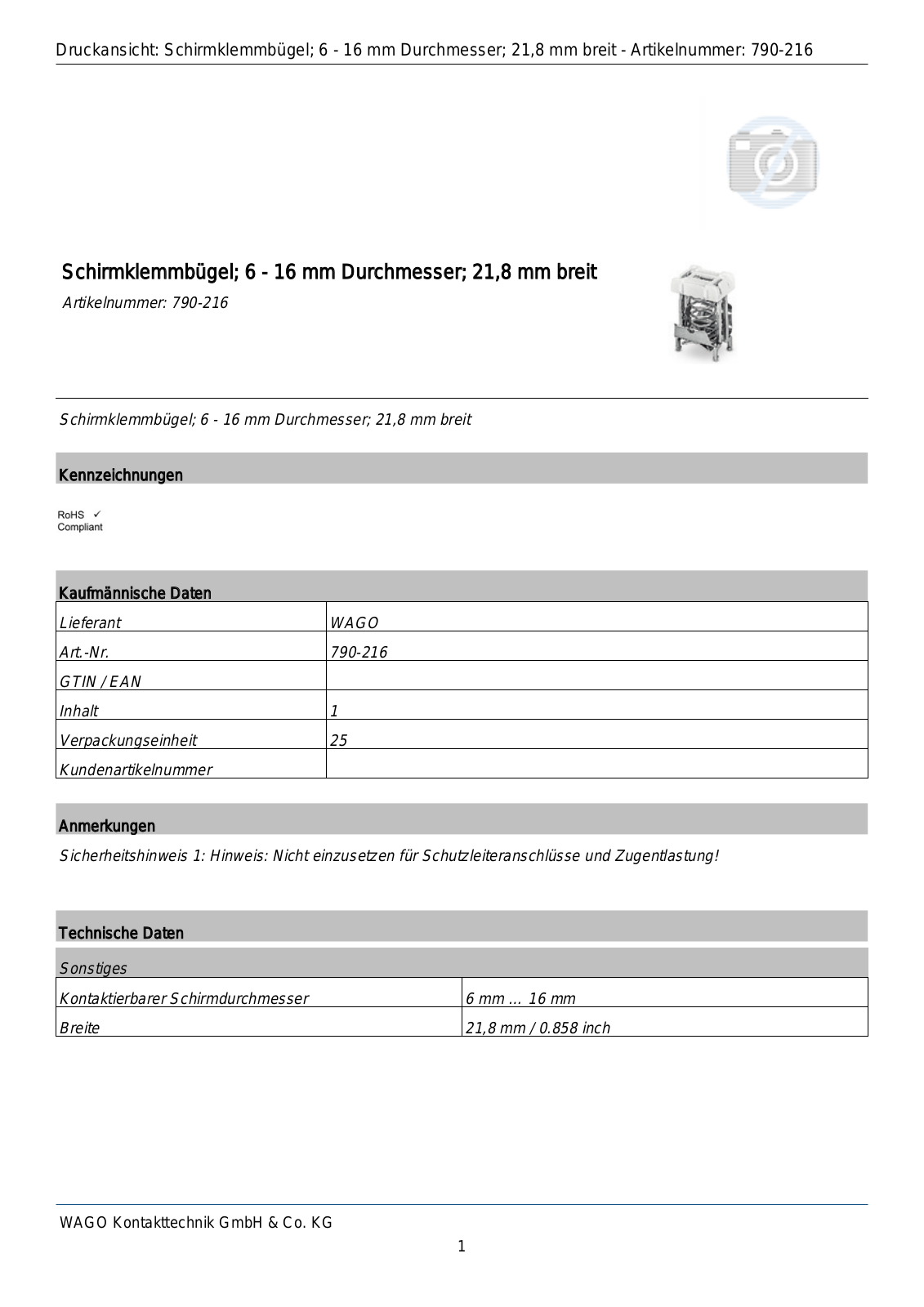 WAGO 790-216 Datasheet - ManualMachine.com