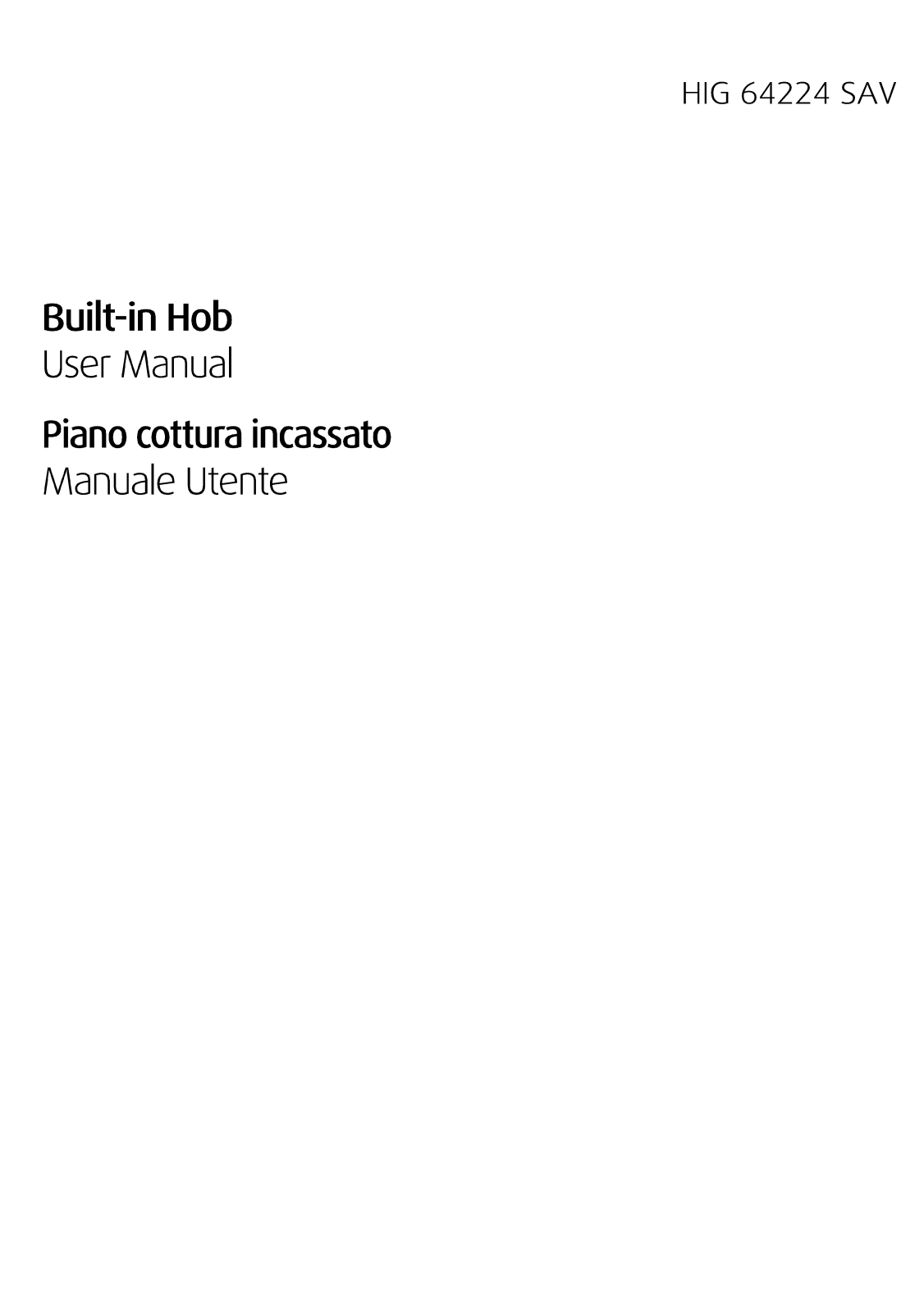 Beko HIG 64224 SAV User manual