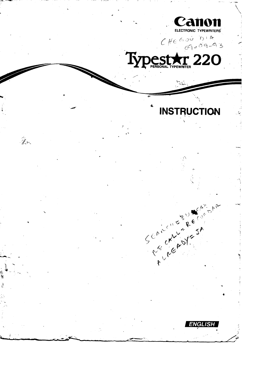Canon Typestar 220 User Manual