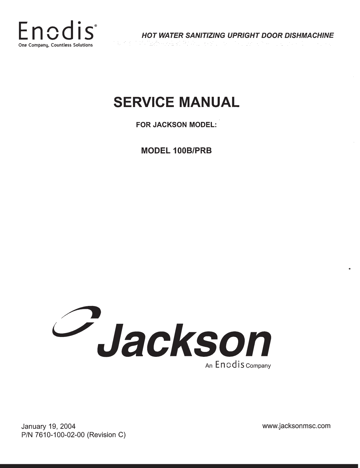 Jackson 100B-PRB Service Manual