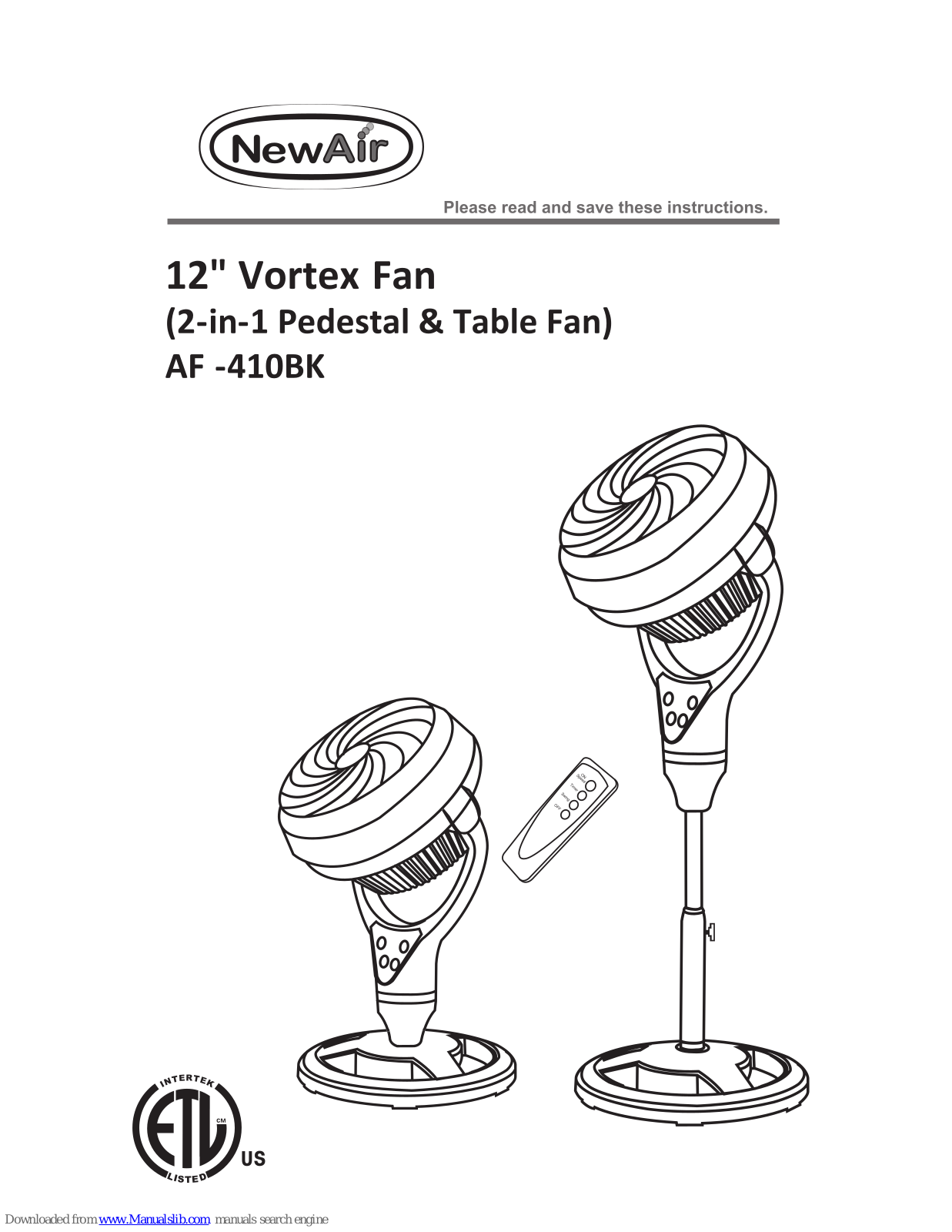 NewAir AF-410BK User Manual