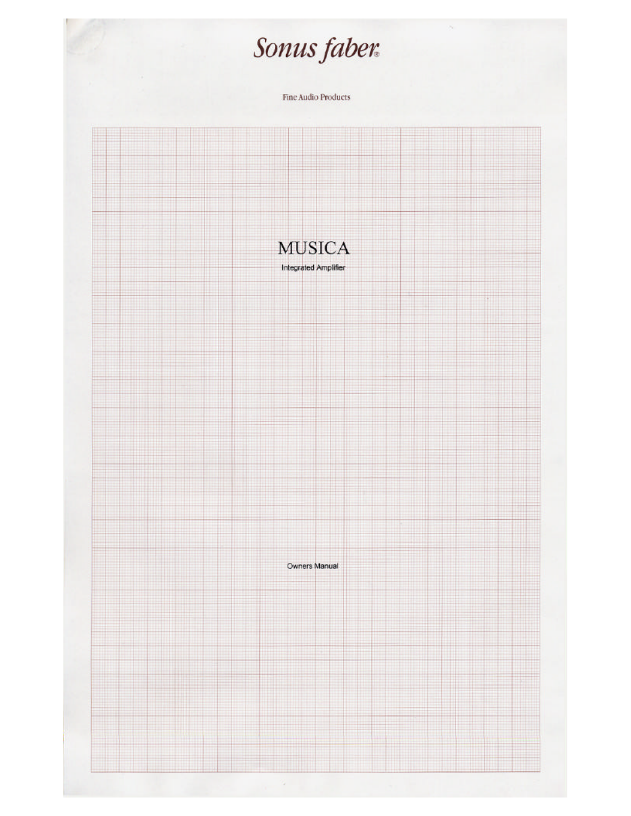 Vienna Acoustics Musica Owners manual