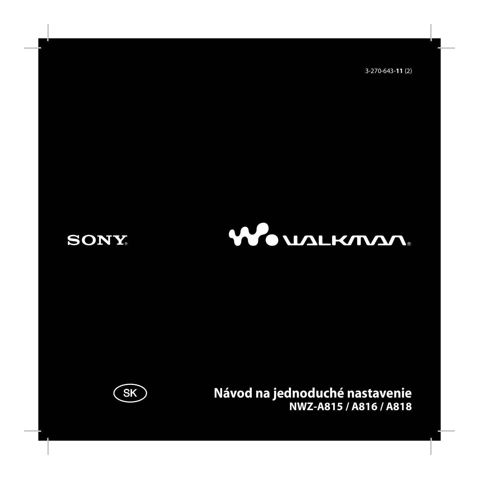 Sony NWZ-A818, NWZ-A816, NWZ-A815 User Manual