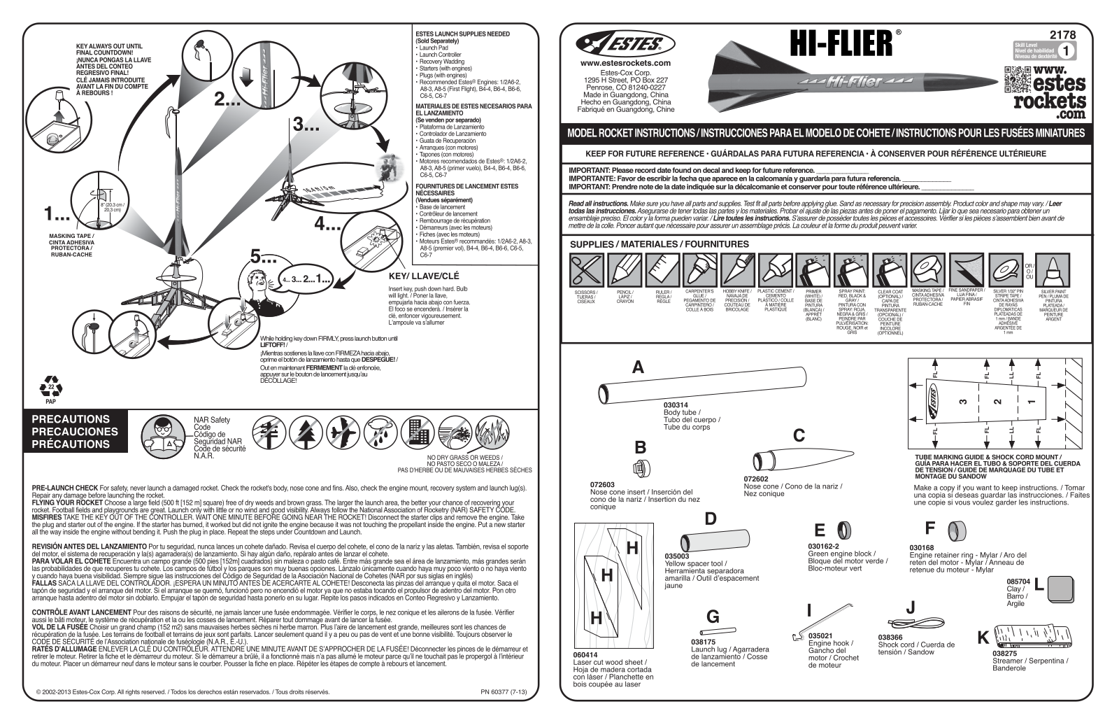 Estes Hi-Flier, 2178 User guide - ManualMachine.com