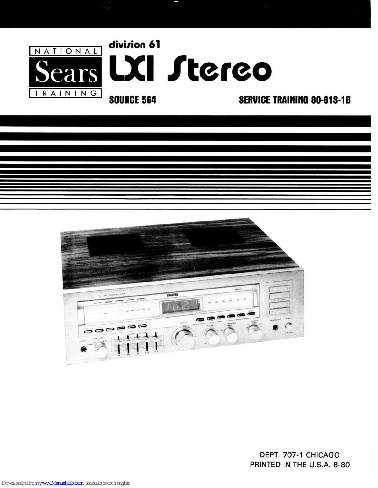 Sears LXI 564 Service Training