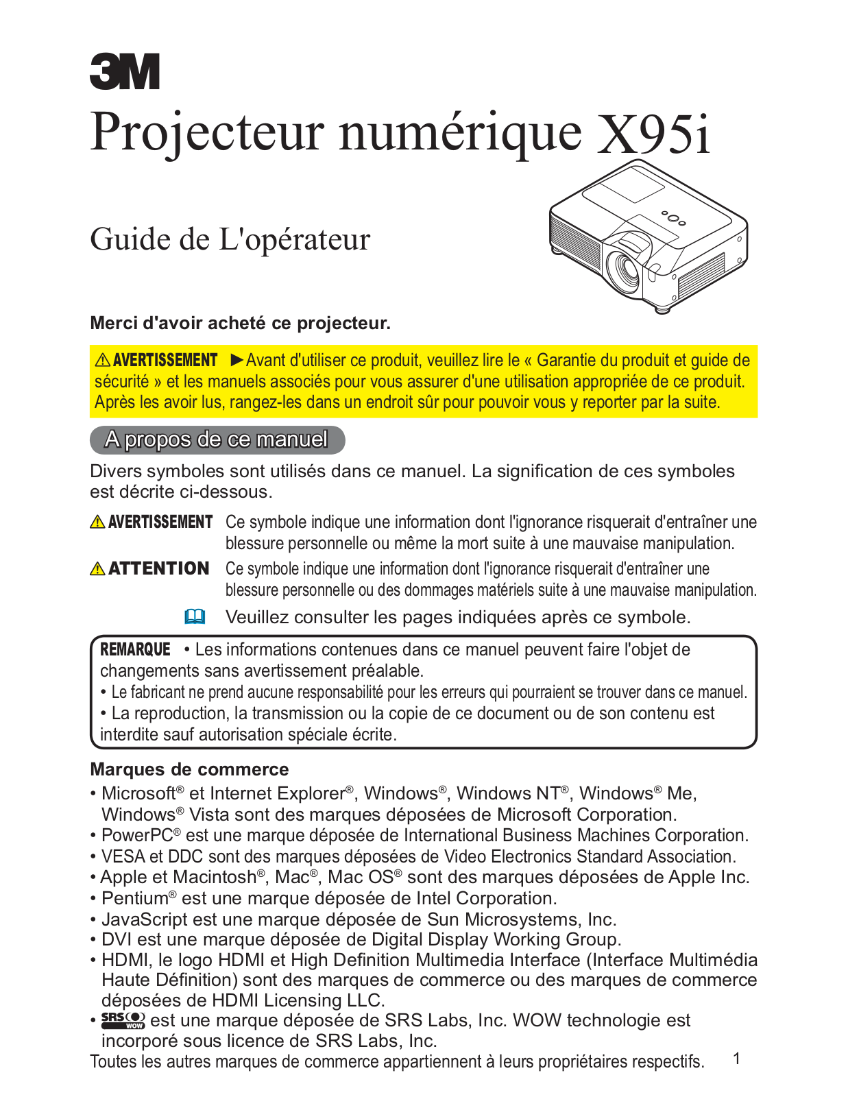 3M X95i Operator Guide