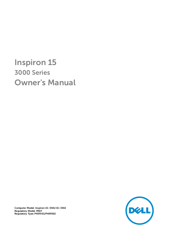 Dell Inspiron 15 User Manual