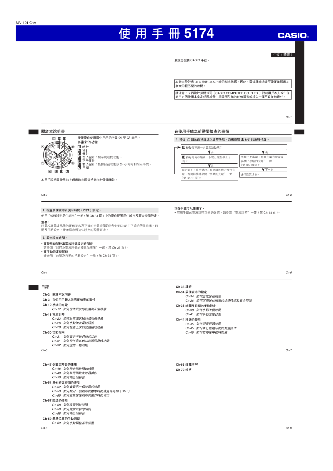 CASIO 5174 User Manual