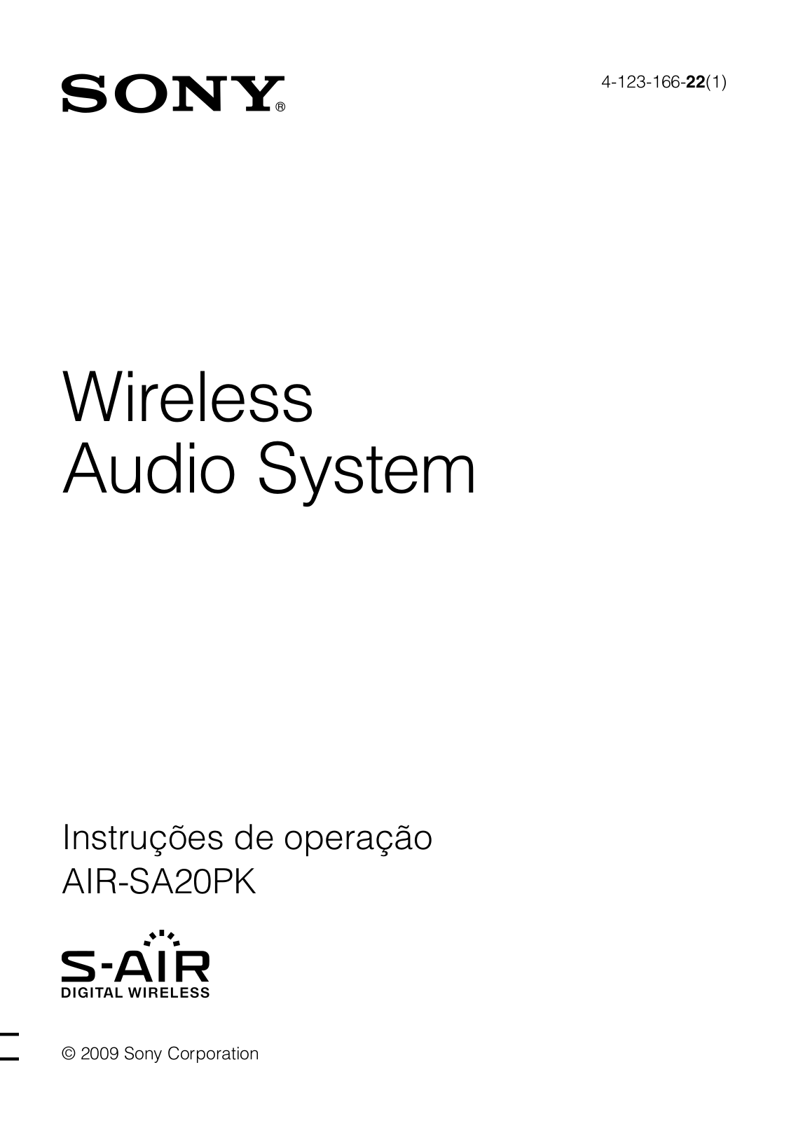 Sony AIR-SA20PK User Manual