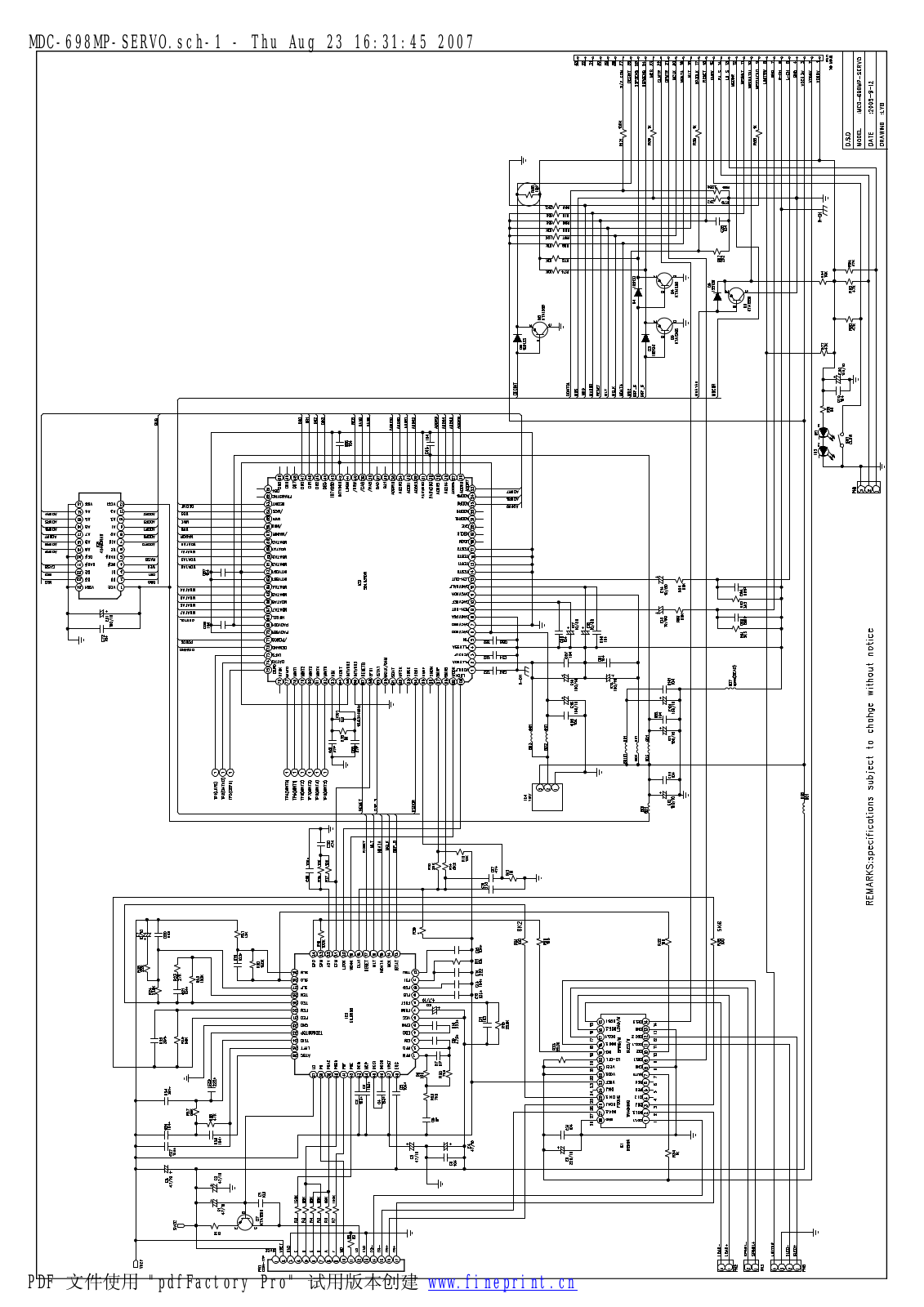 Mystery MCD-697, MCD-698, MCD-797, MCD-799MP Schematics SERVO