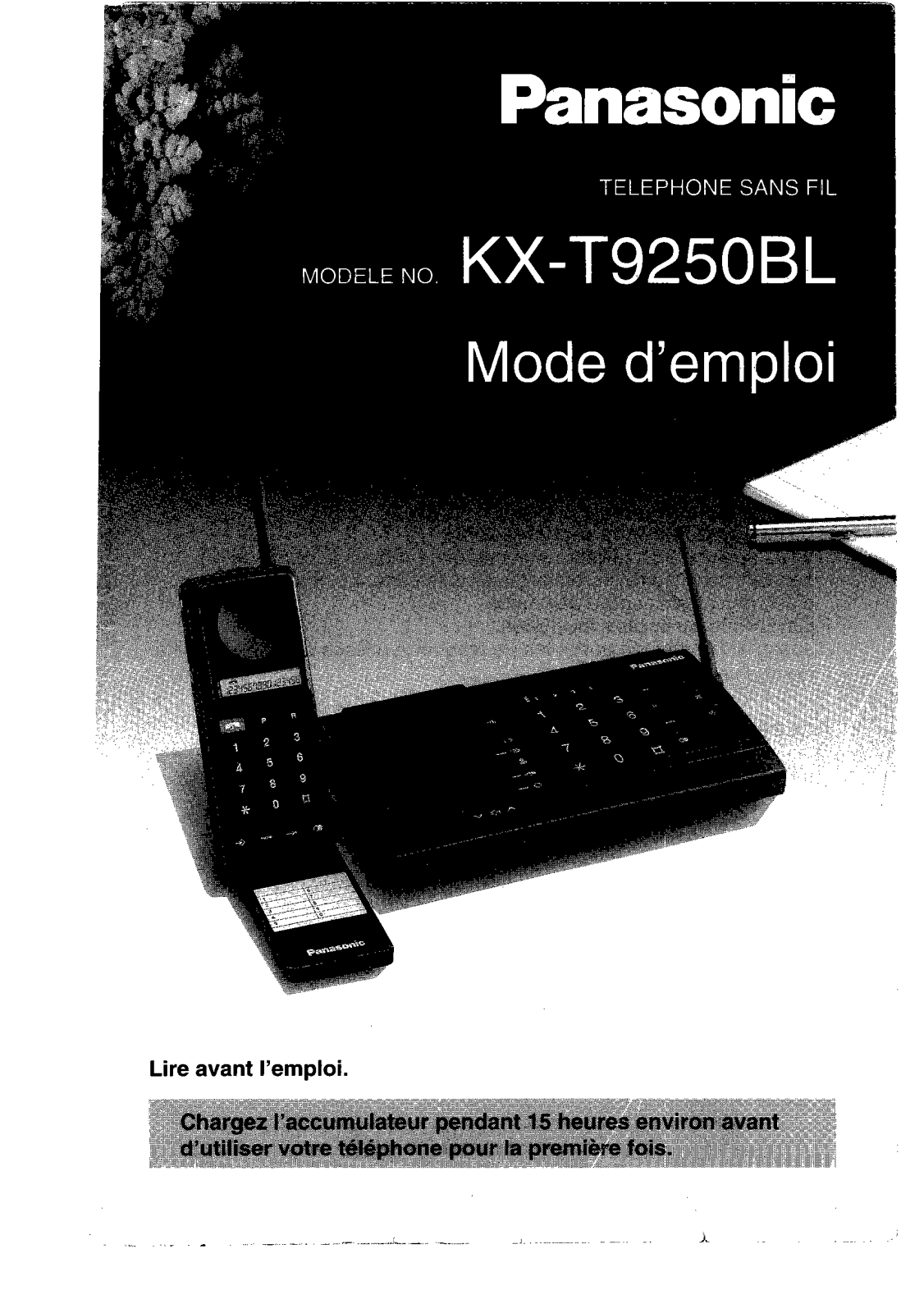 PANASONIC KX-T9250BL User Manual