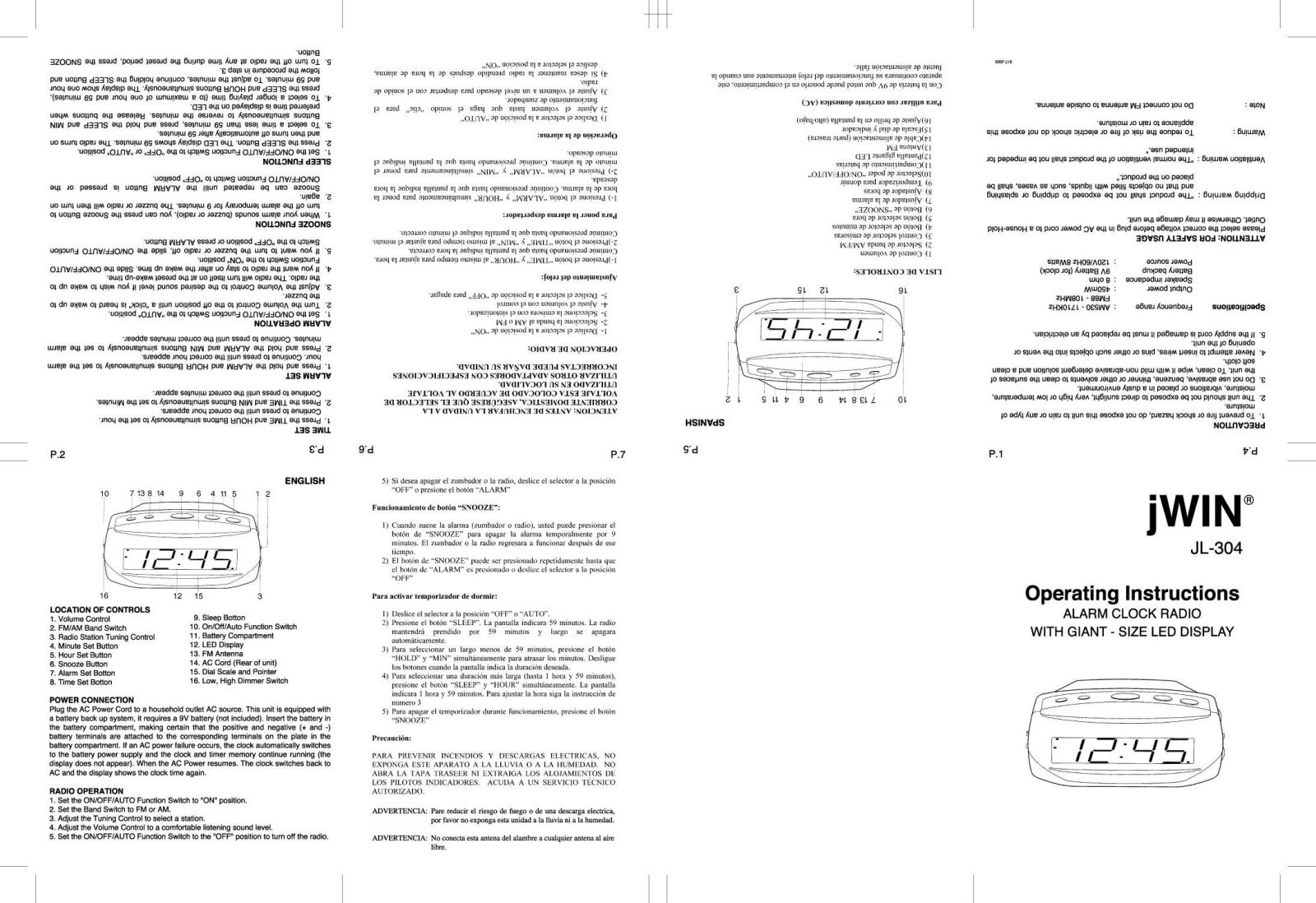 Jwin JL-304 User Manual