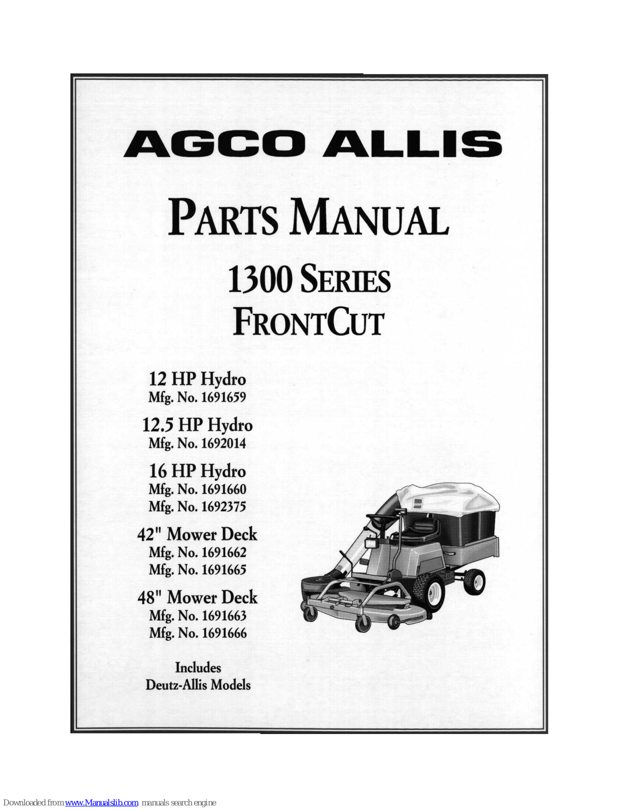 AGCO Allis 1300 Service Manual