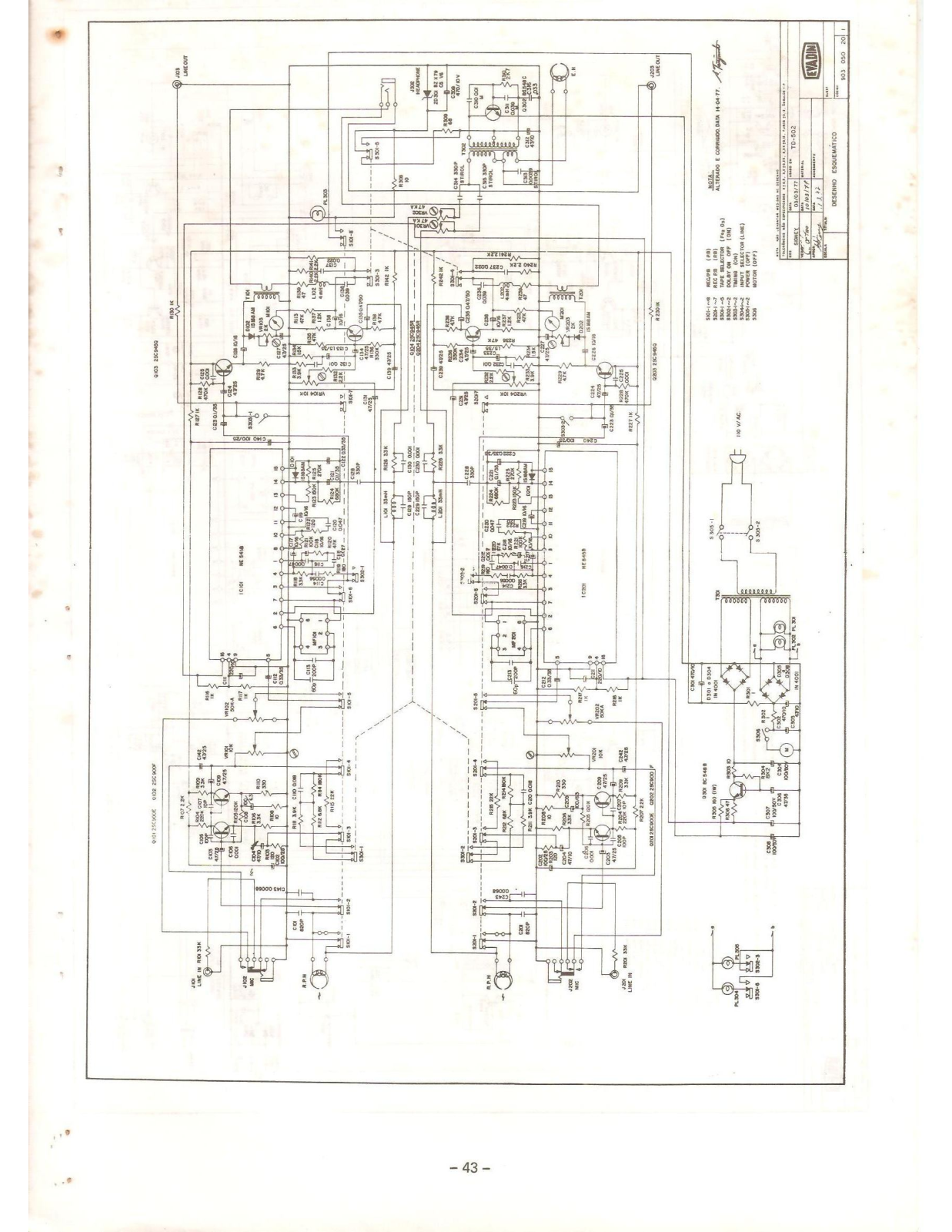 Aiko TD-502 Schematic