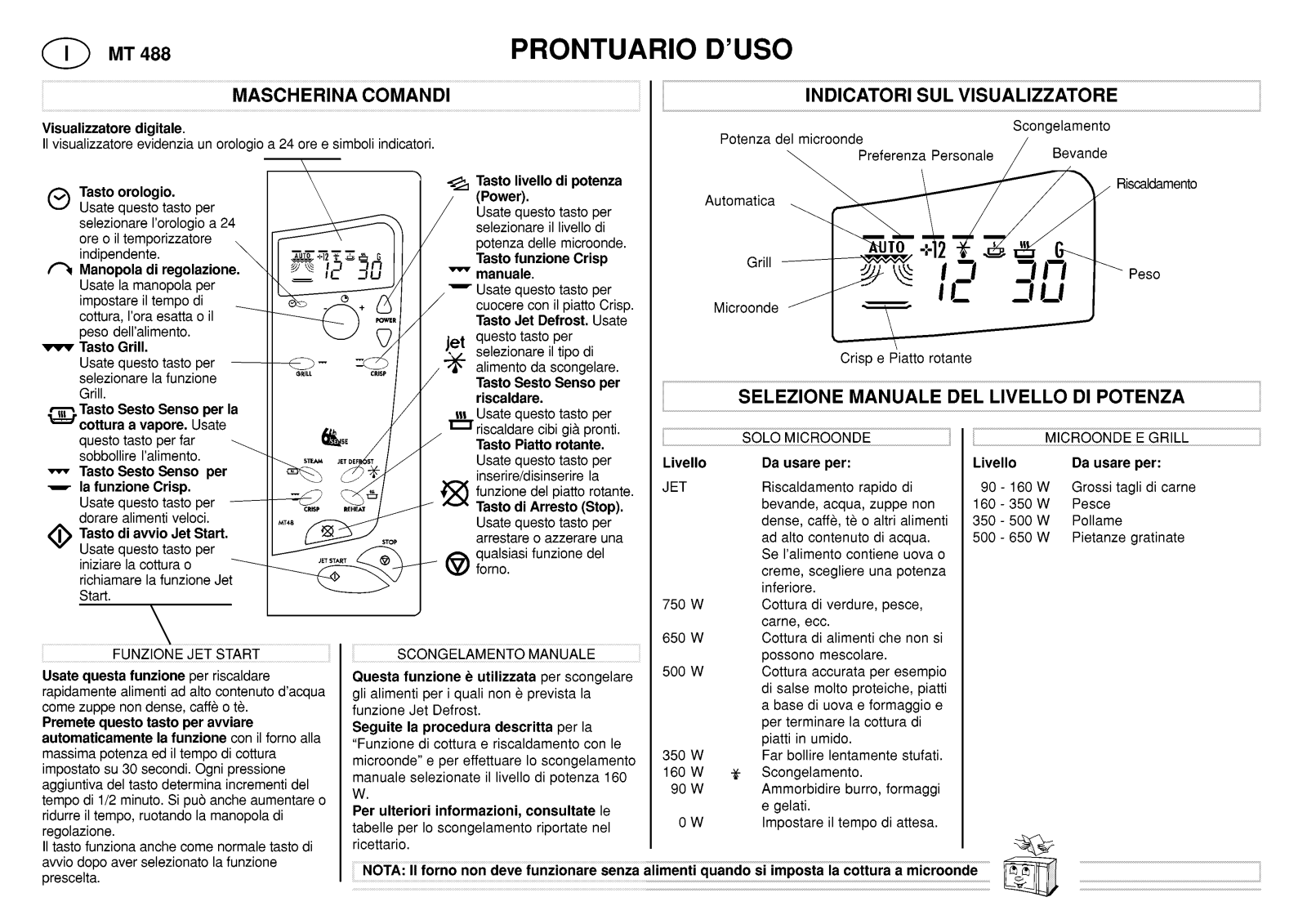 Whirlpool MT 488/IX User Manual