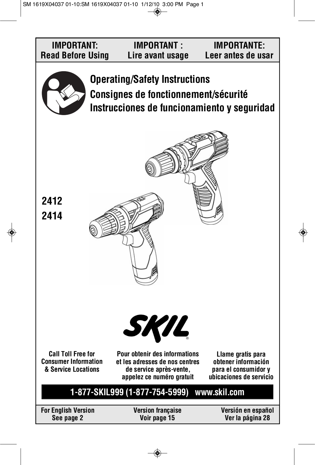 Skil 2412, 2414 User Manual