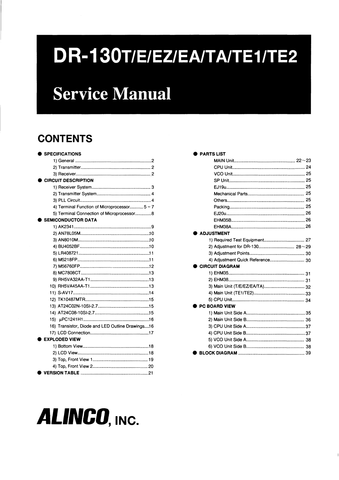 Alinco DR130 User Guide