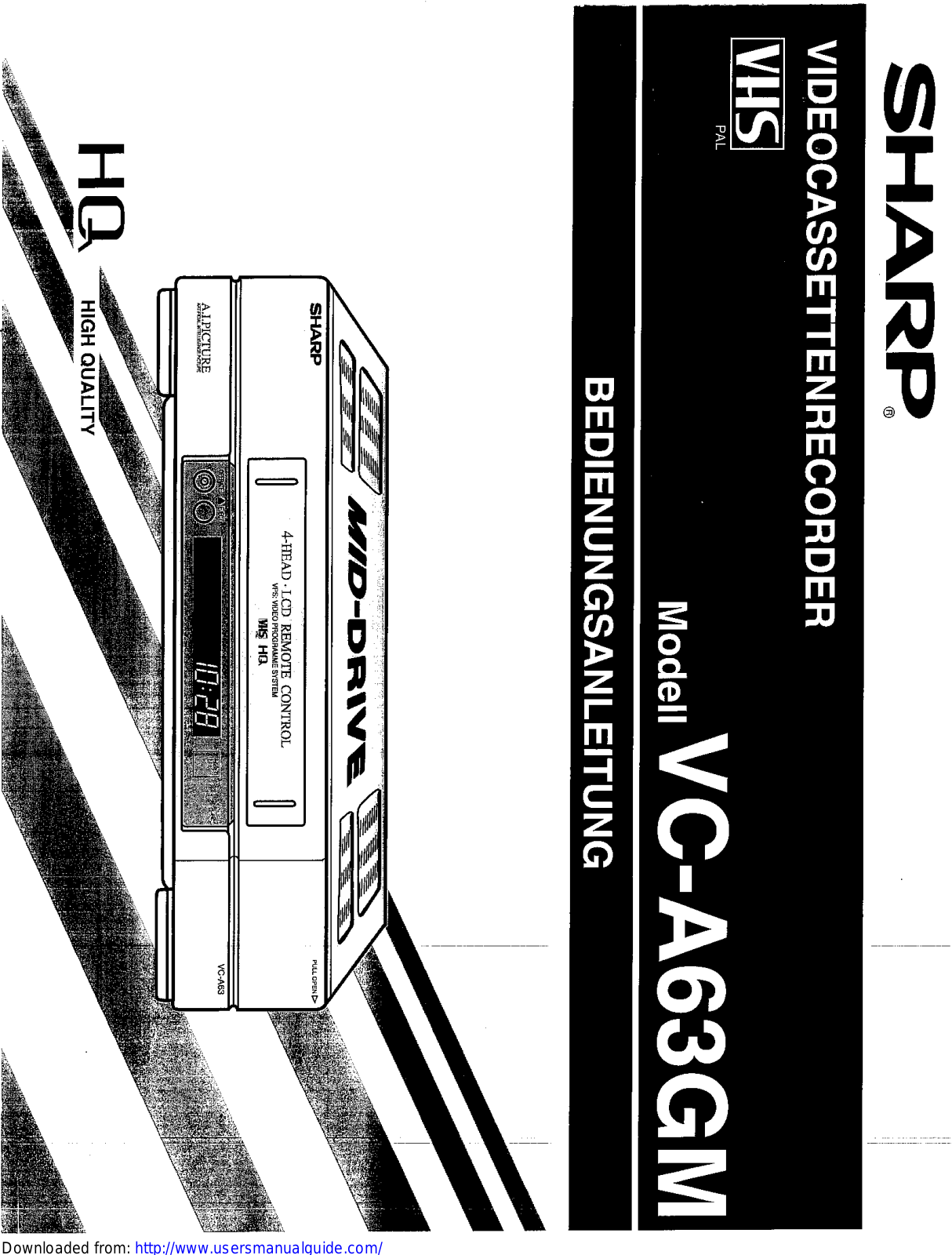 SHARP VC-A63GM User Manual