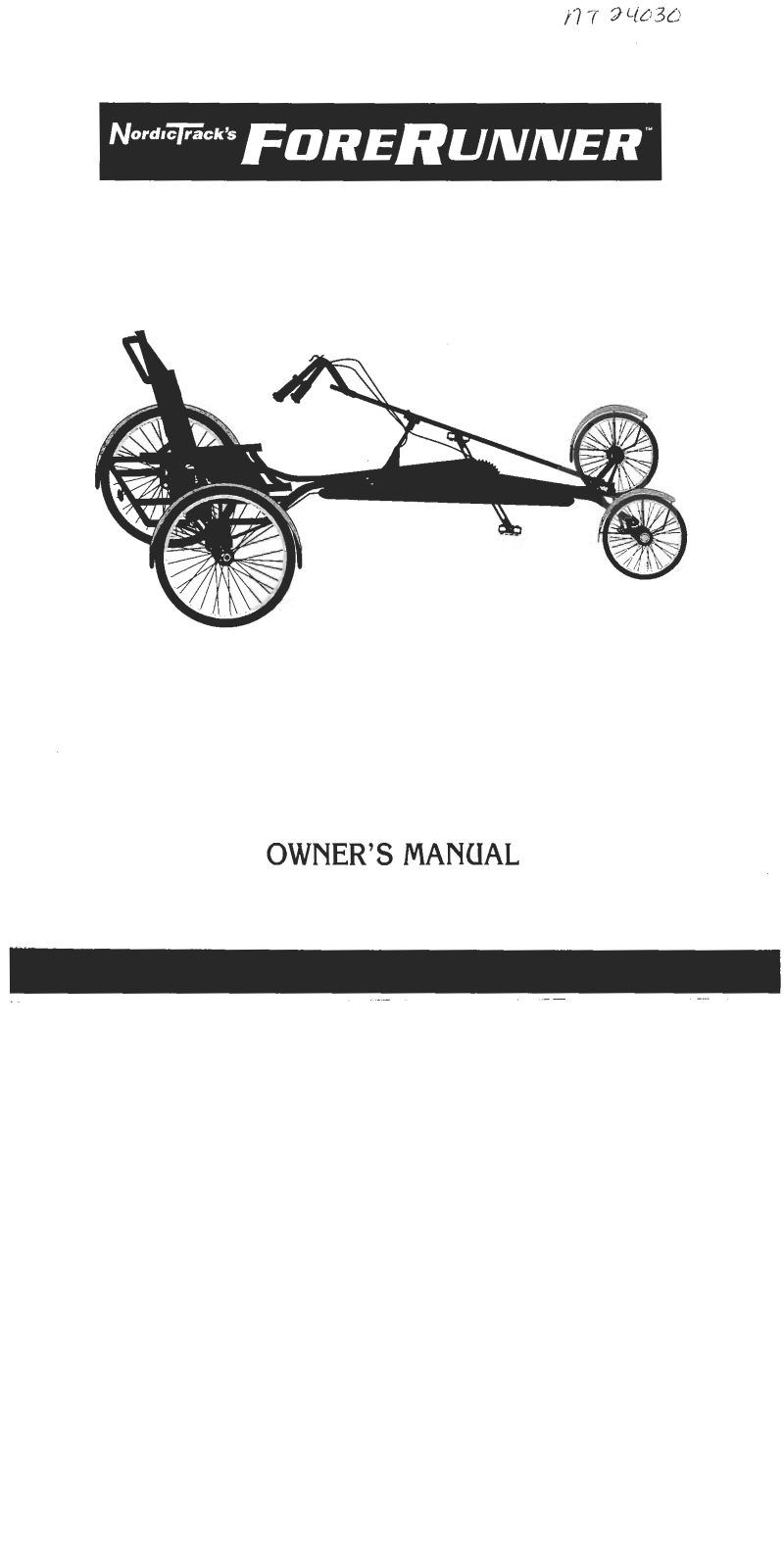 NordicTrack NT240300 Owner's Manual