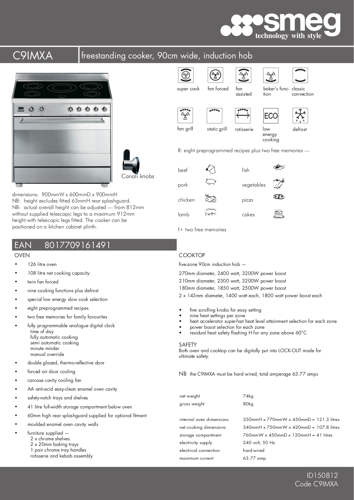 Smeg C9IMXA User Manual