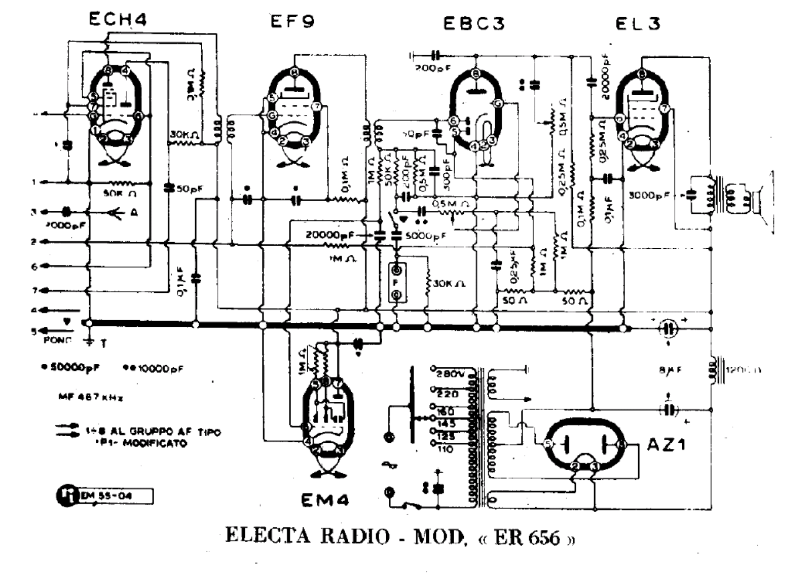 Electa Radio er656 schematic