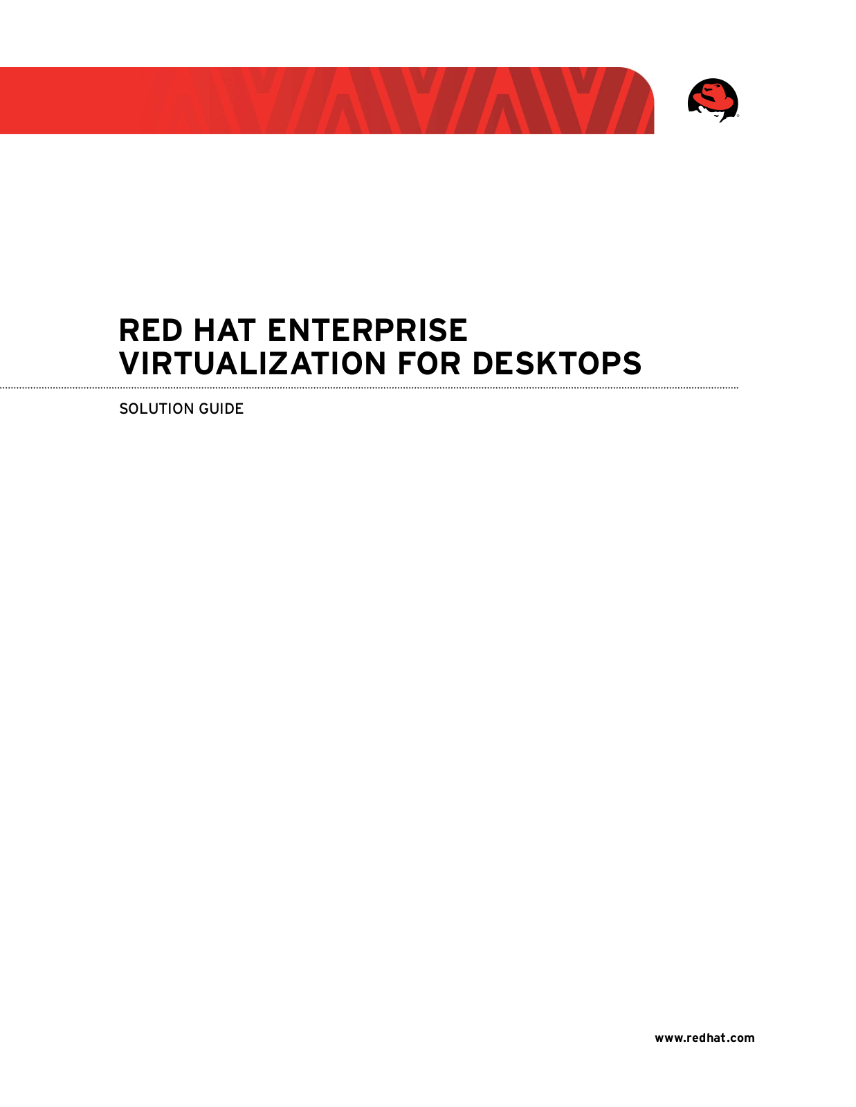 Redhat ENTERPRISE VIRTUALIZATION FOR DESKTOPS User Manual