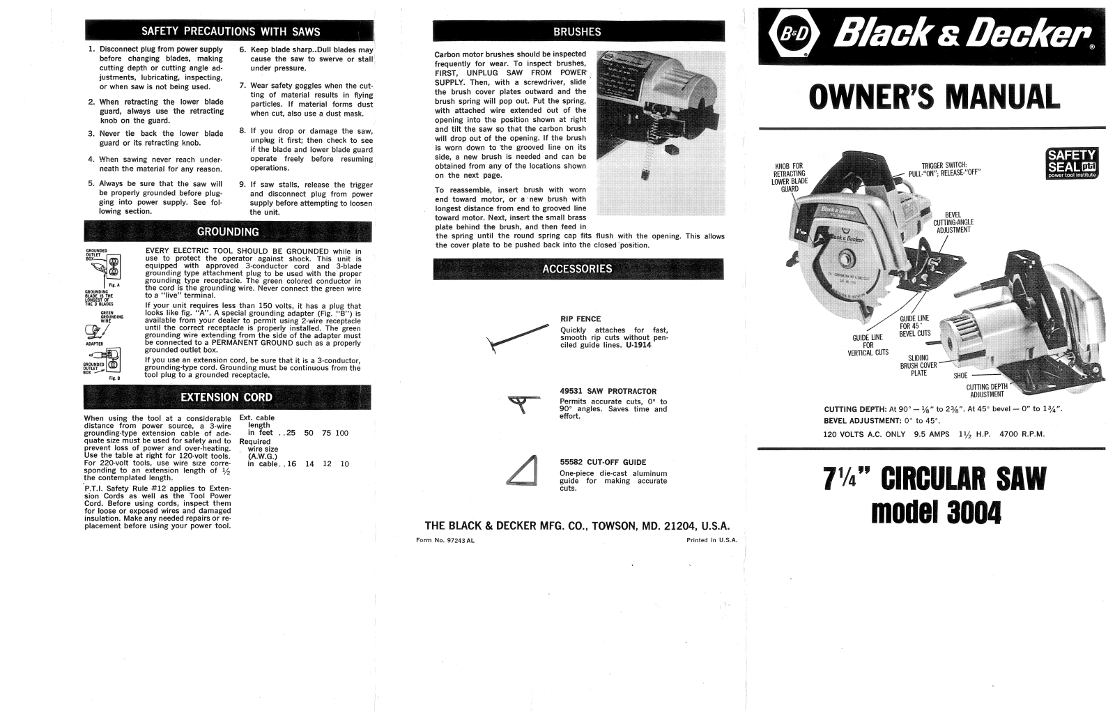 Black & Decker 97243 AL User Manual