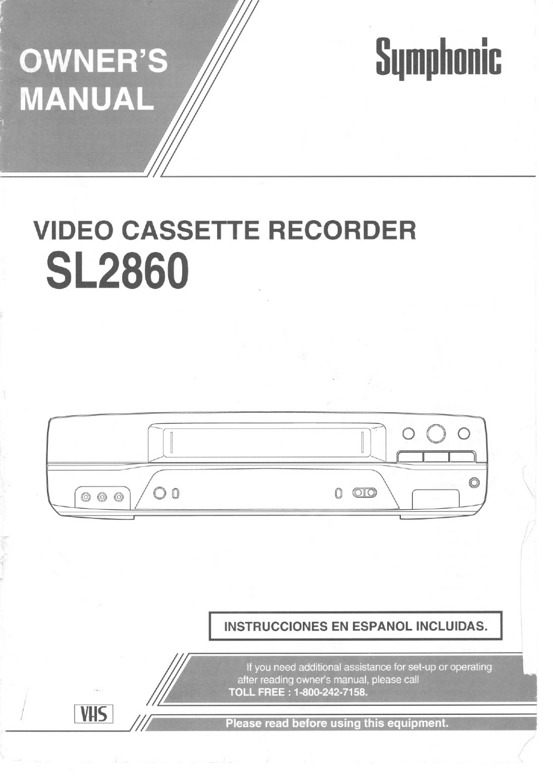 FUNAI SL2860, SL2860 User Manual