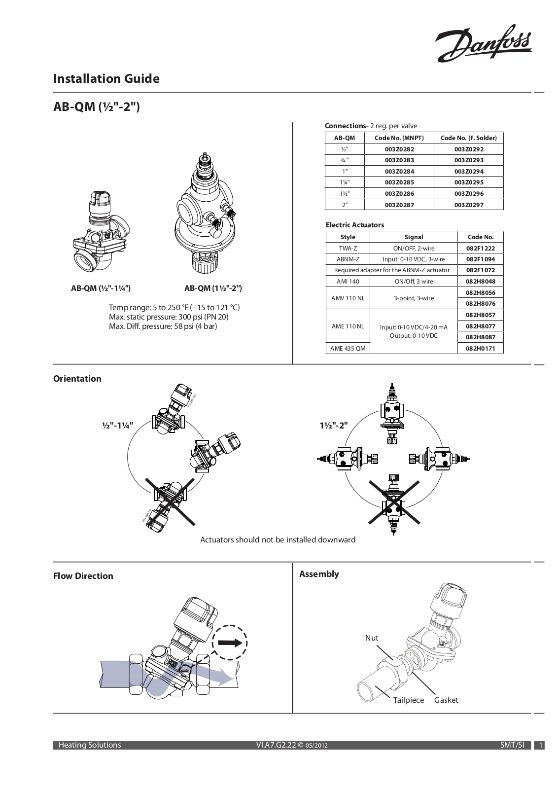 Danfoss AB-QM Installation guide