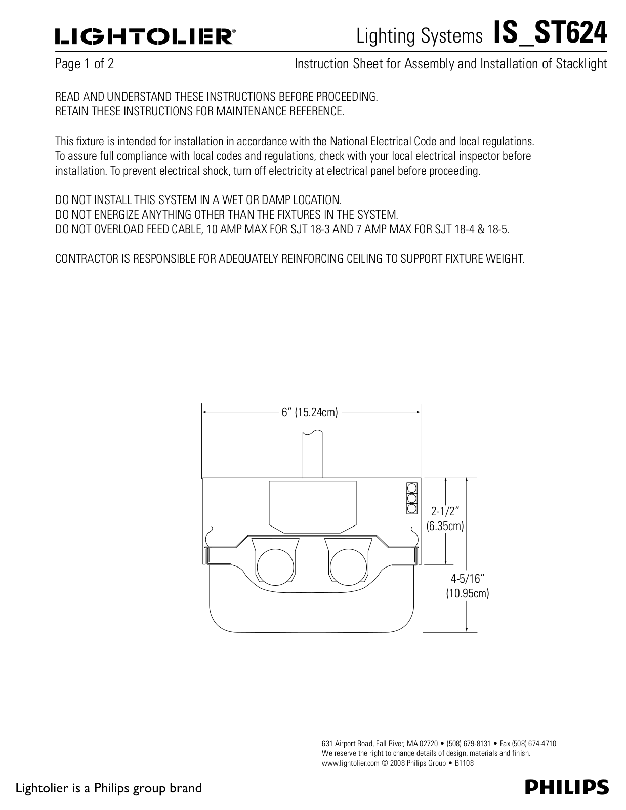 Lightolier IS-ST624 User Manual