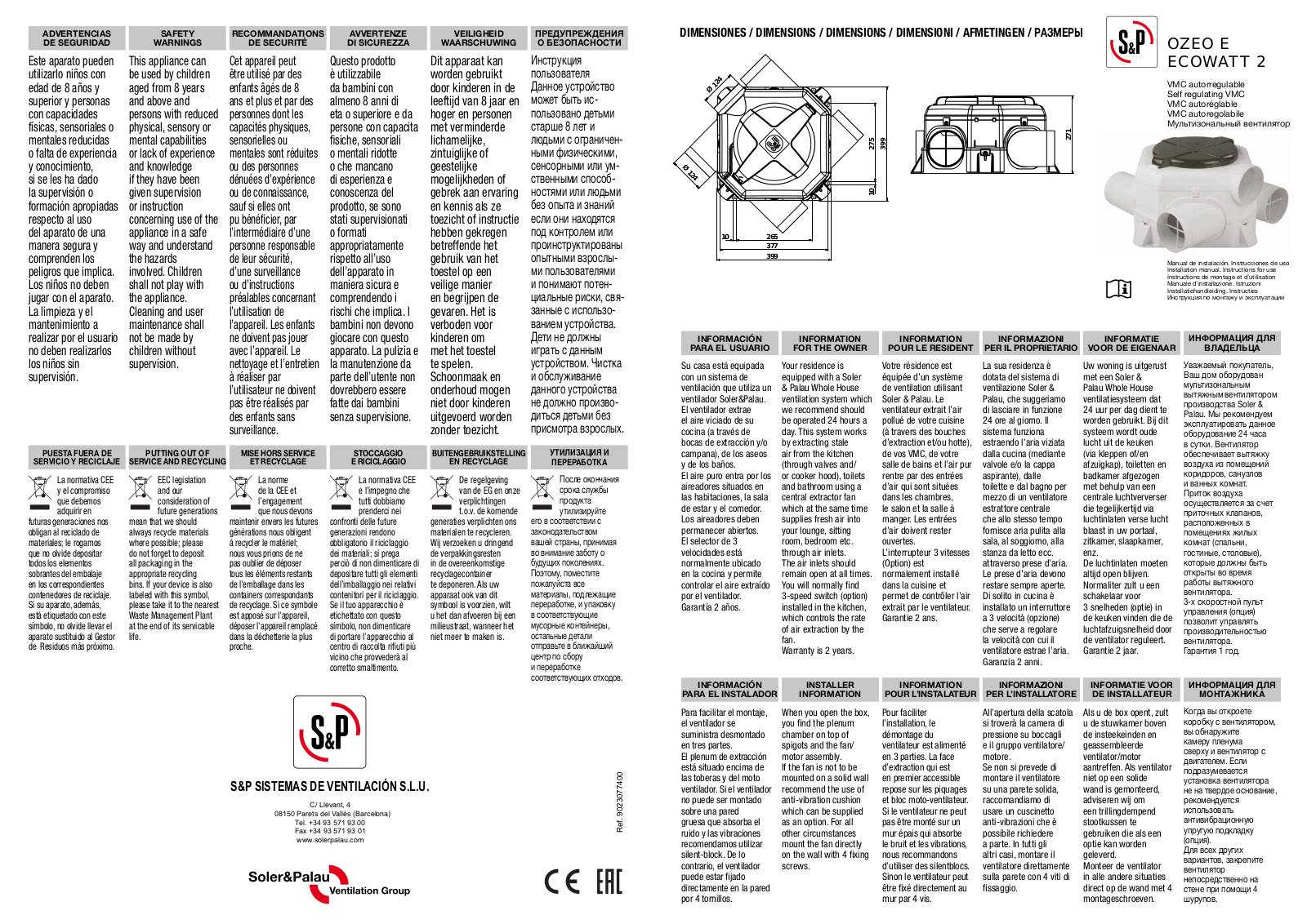 S&P OZEO E ECOWATT 2 User guide - ManualMachine.com