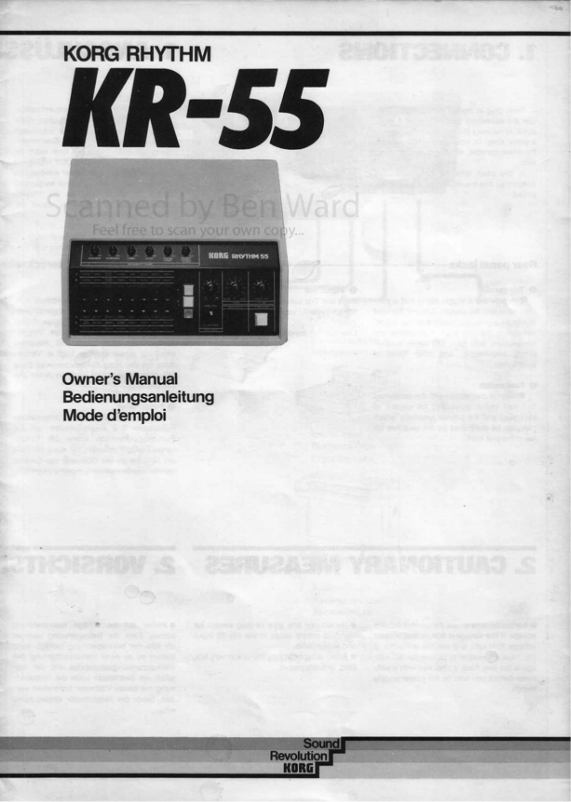 Korg KR-55 Owner's Manual