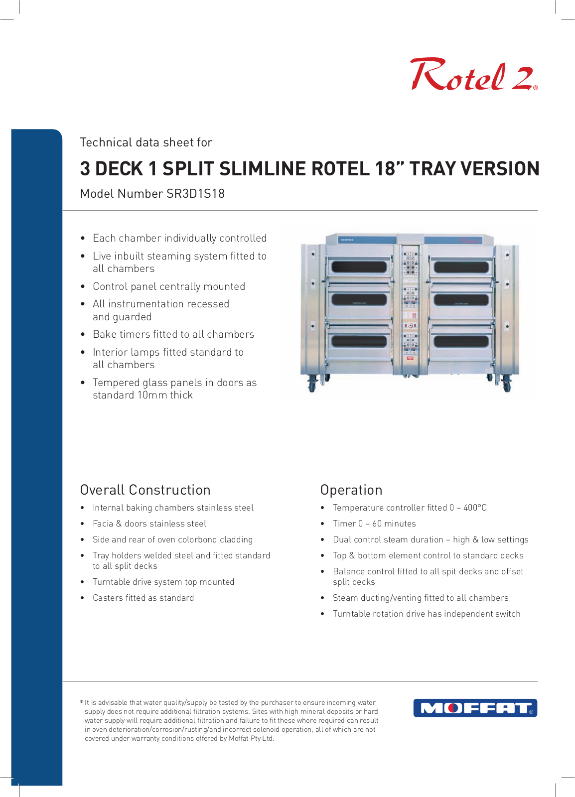 Moffat SR3D1S18 User Manual