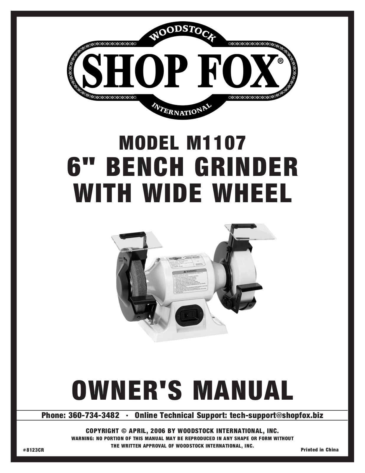 Shop fox M1107 User Manual