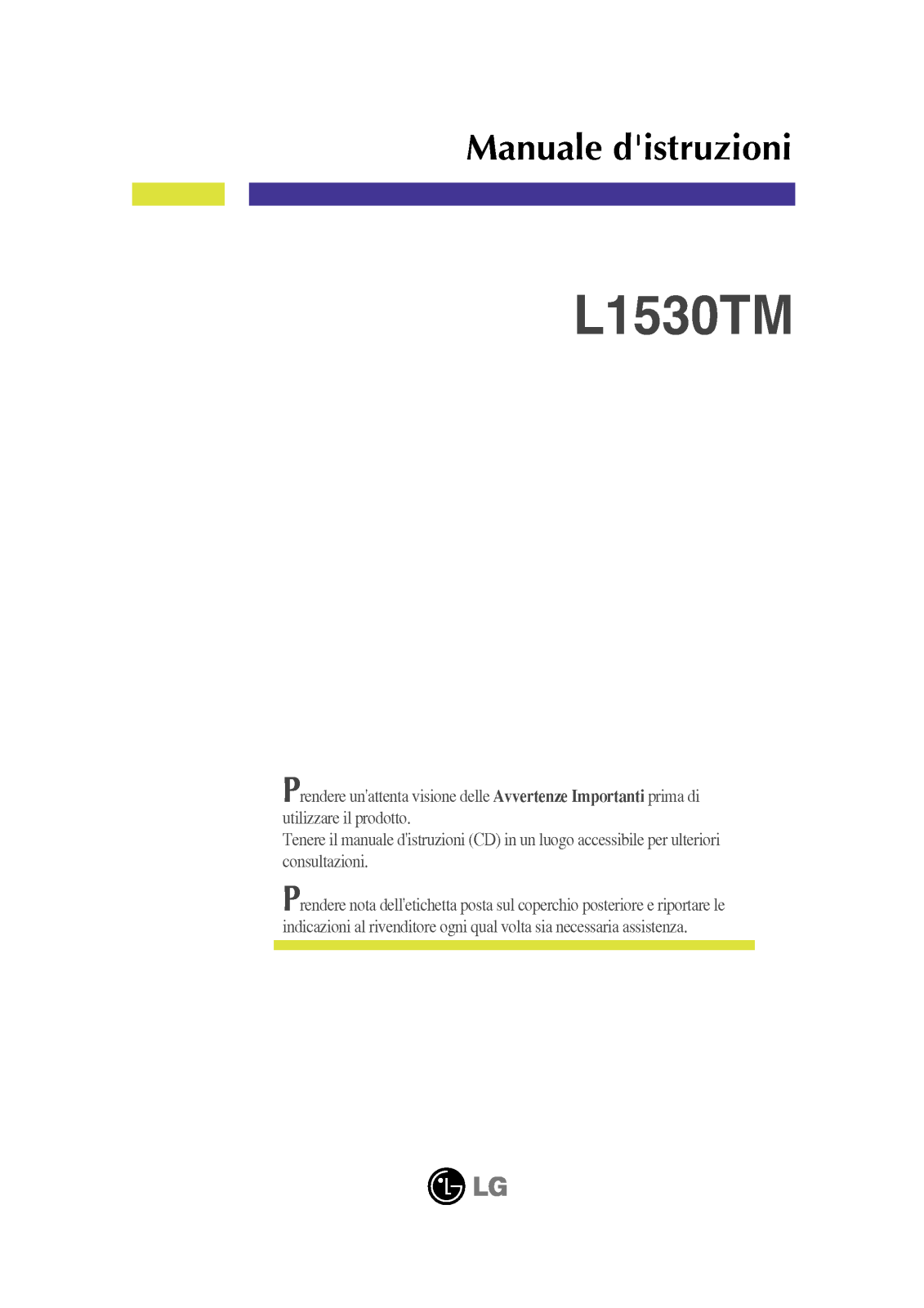 Lg L1530TM User Manual