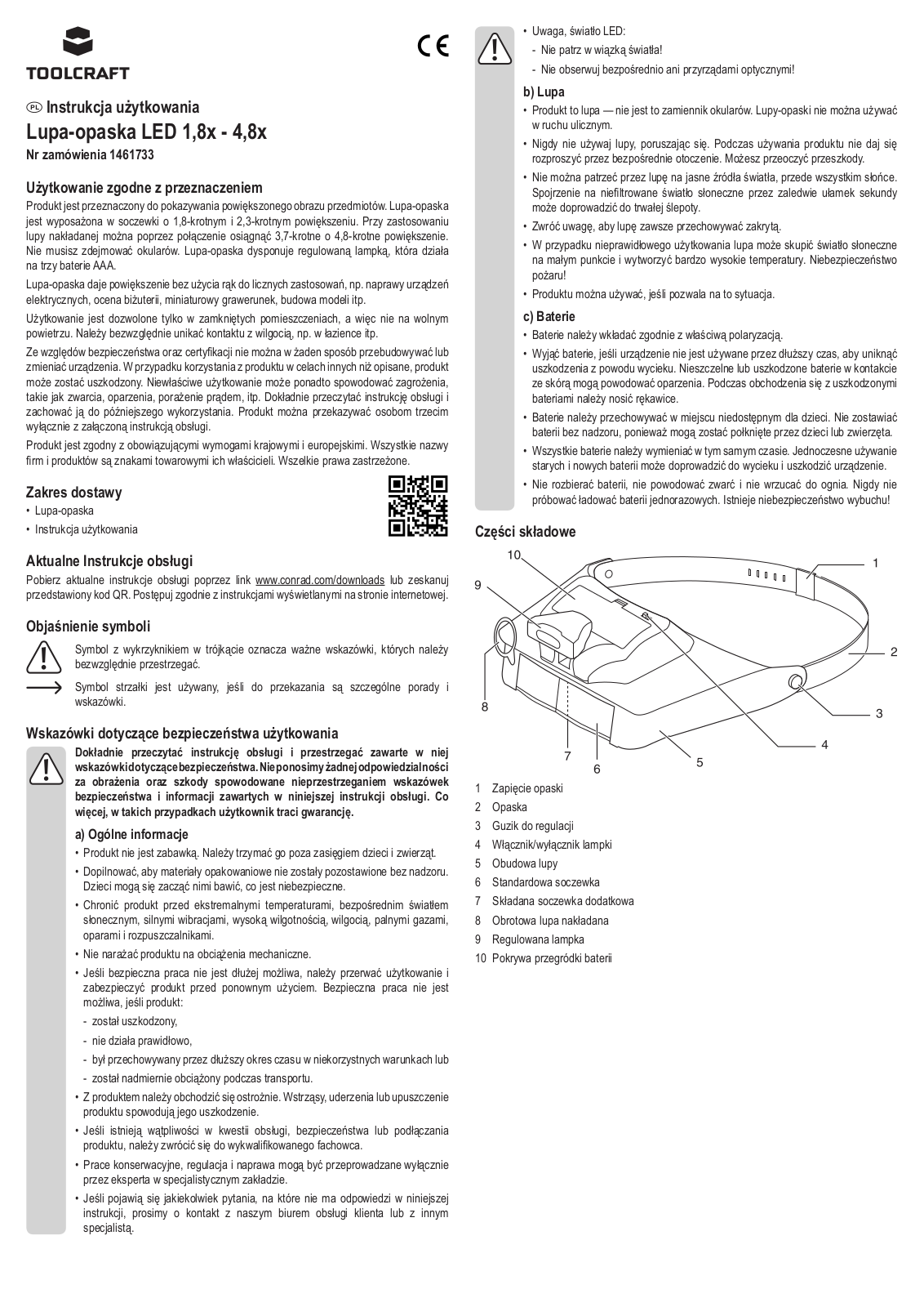 TOOLCRAFT 1461733 Instructions