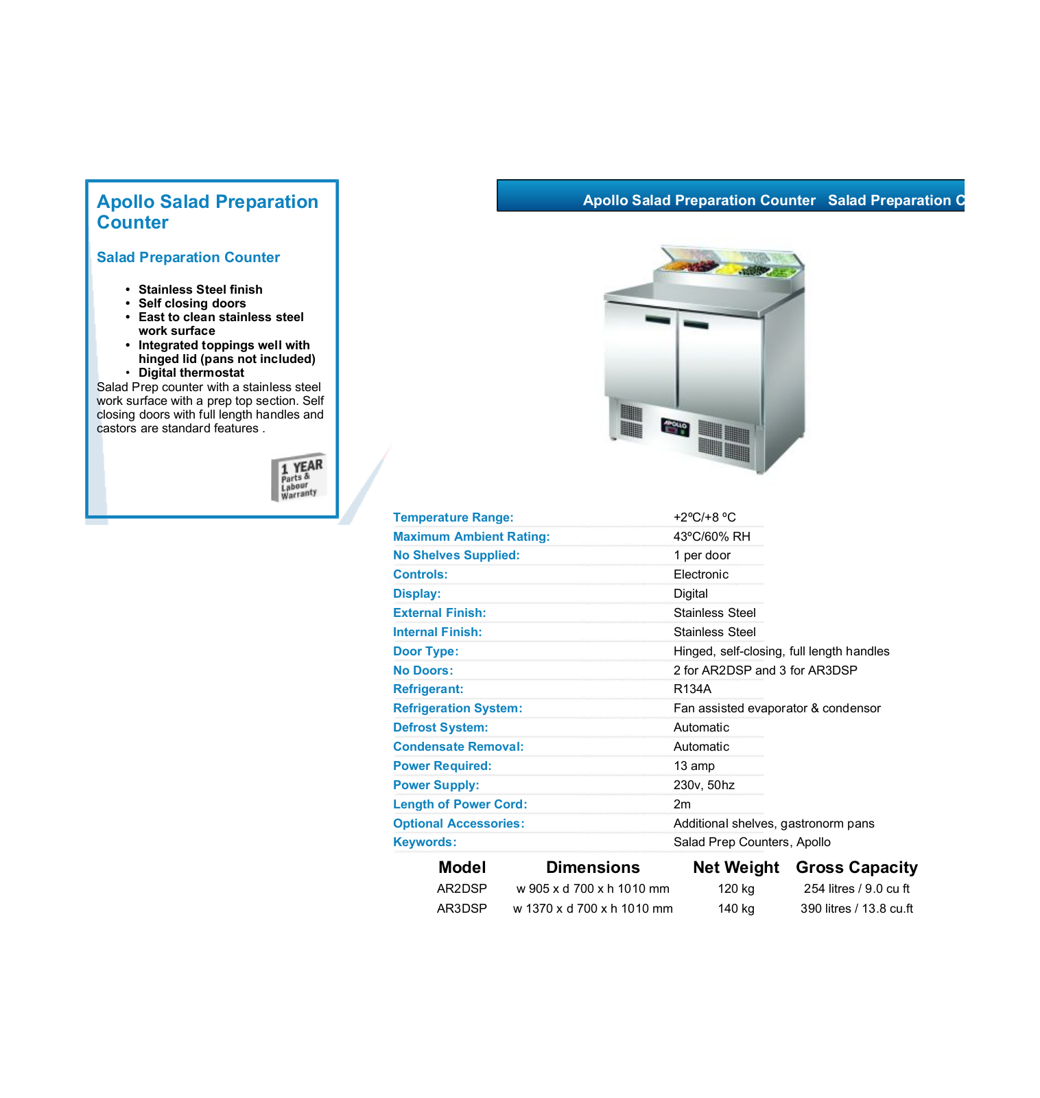 Valera AR2DSP, AR3DSP DATASHEET