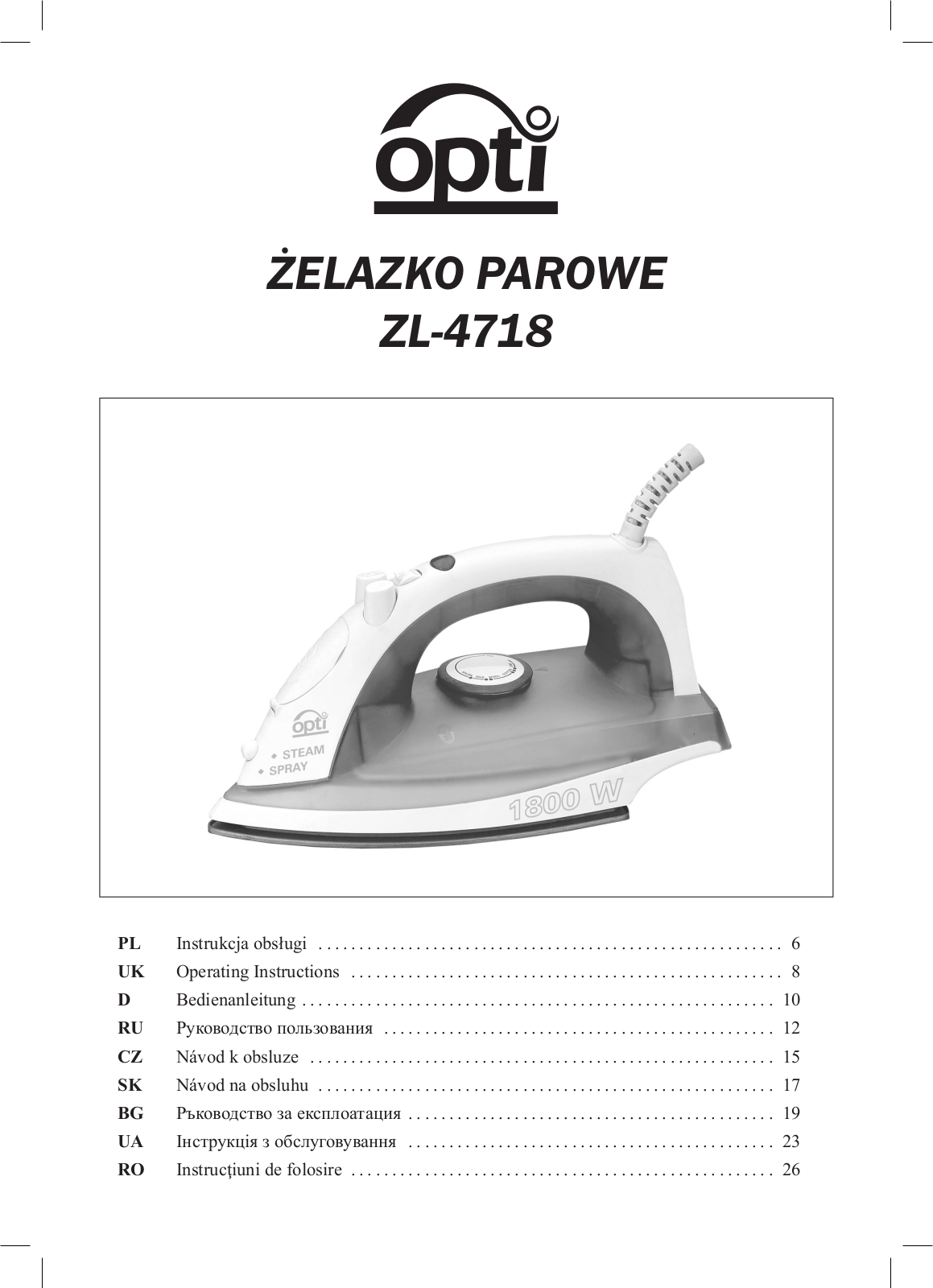 OPTI ZL-4718 User guide - ManualMachine.com